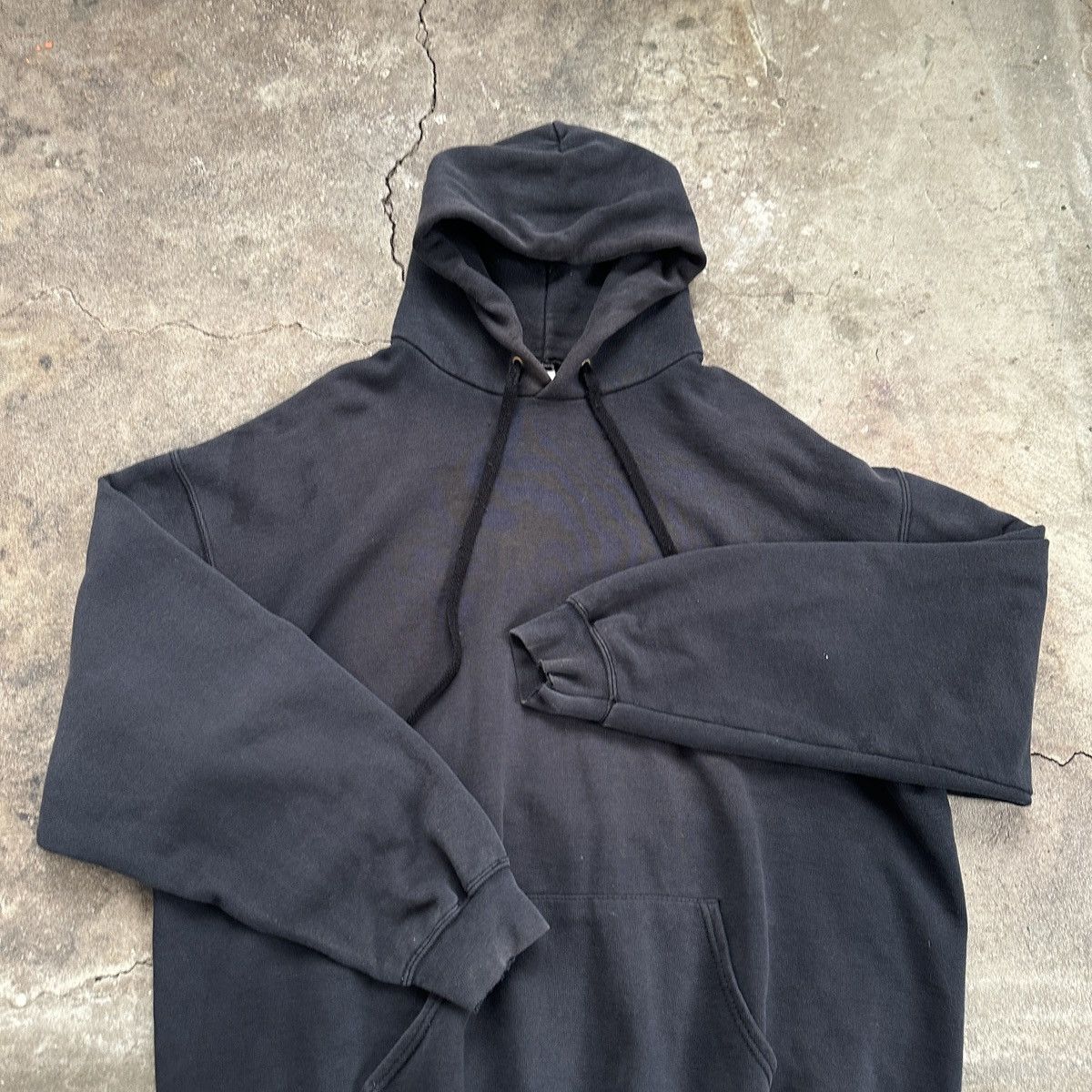 Fruit Of The Loom Vintage Washed Blank Hoodie Vintage Boxy XL 90s Size US XL / EU 56 / 4 - 2 Thumbnail
