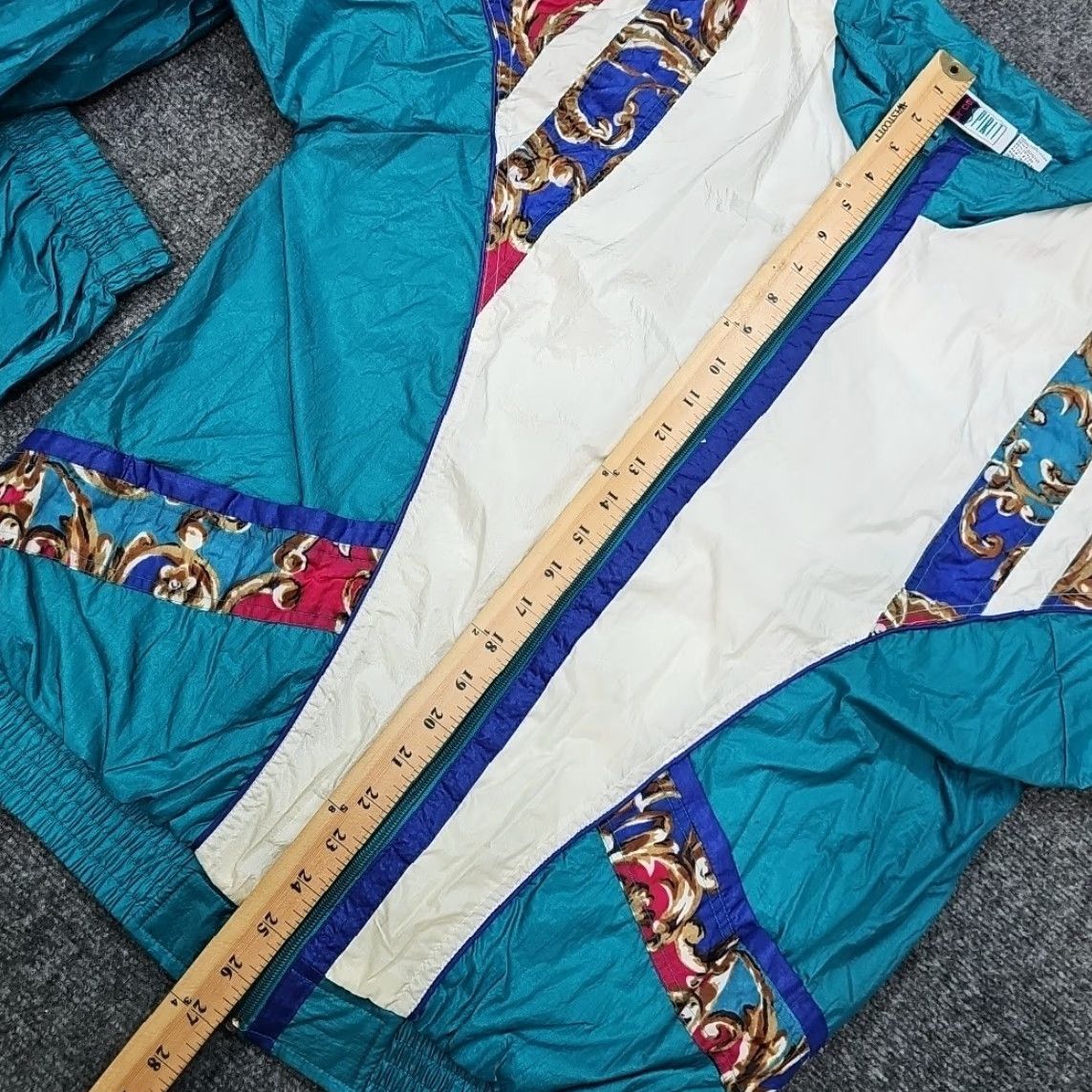 Vintage VINTAGE Bold Spirit Track Suit Women M Aqua W/ Stripes Jacket & Pants 90s Mens Womens Girls Size 32" / US 10 / IT 46 - 4 Thumbnail