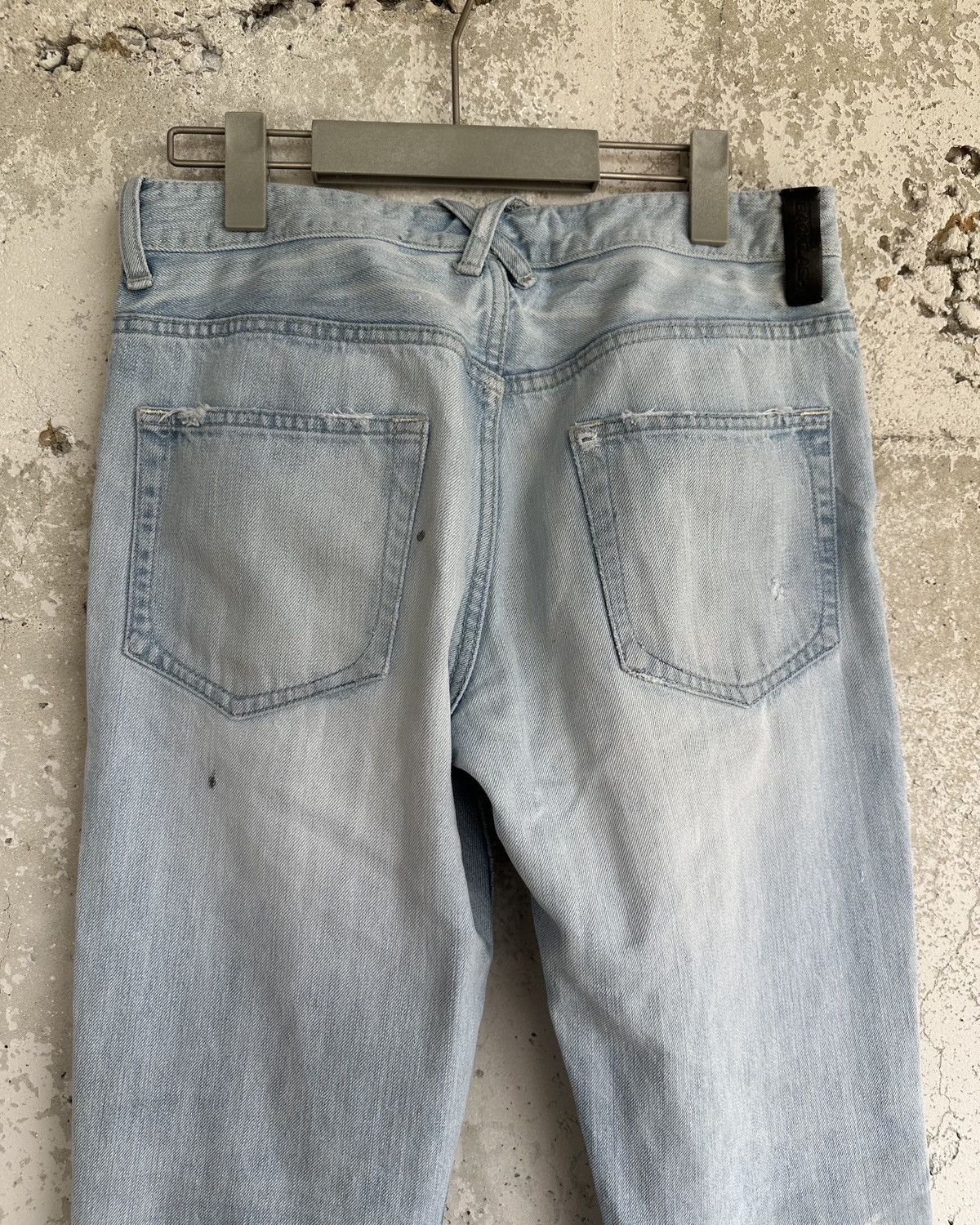 Isamu Katayama Backlash Isamu Katayama Backlash ‘Leather Repair’ Distressed Denim Size US 31 - 7 Thumbnail