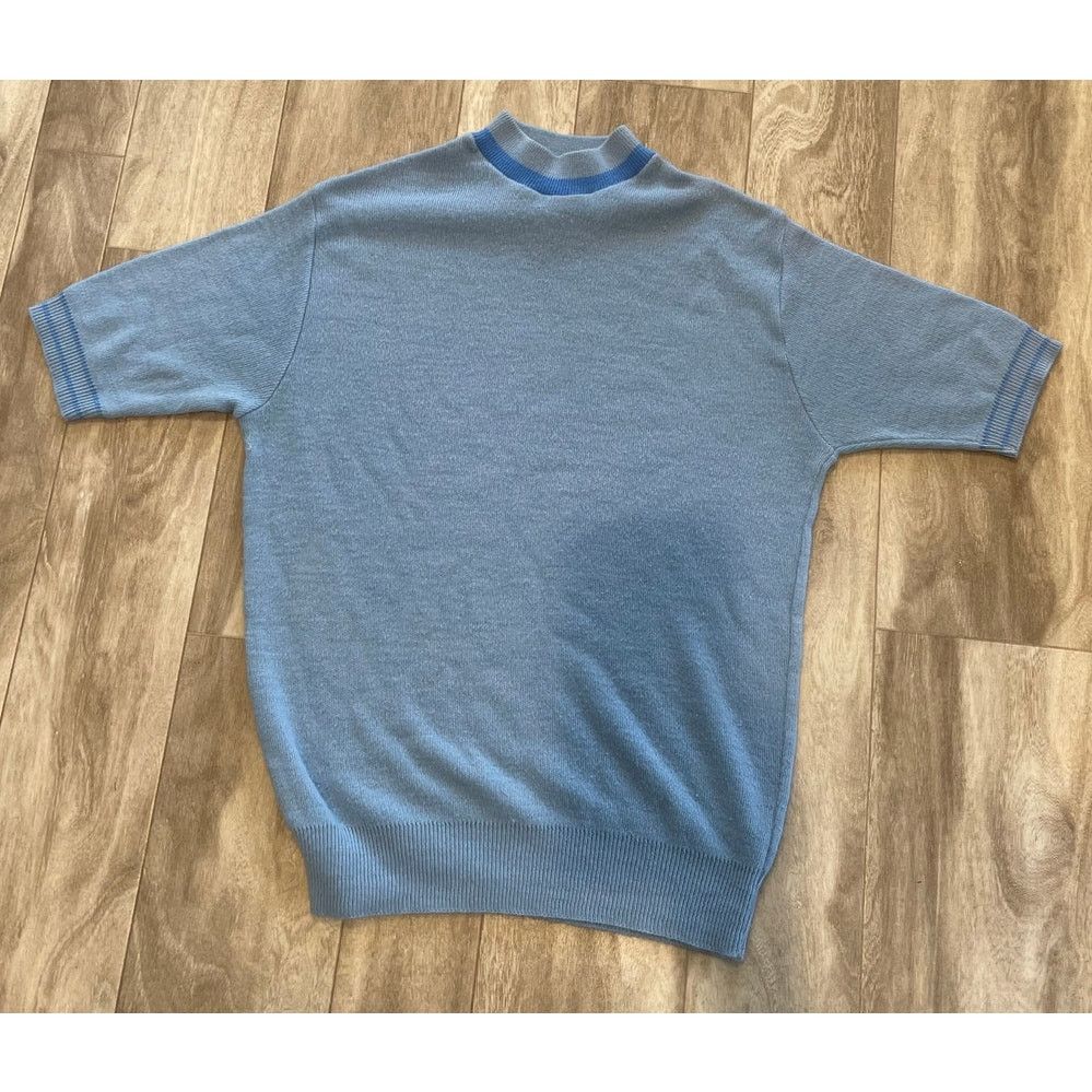 Vintage Cedar Hill 70s California Mock Neck Short Sleeve Knit S/M Size US S / EU 44-46 / 1 - 2 Thumbnail