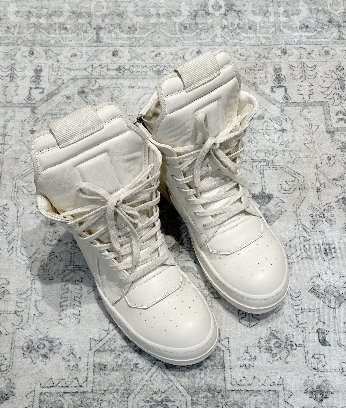 Rick Owens Rick Owens Geobasket Milk White New Version Size US 7 / EU 40 - 2 Thumbnail