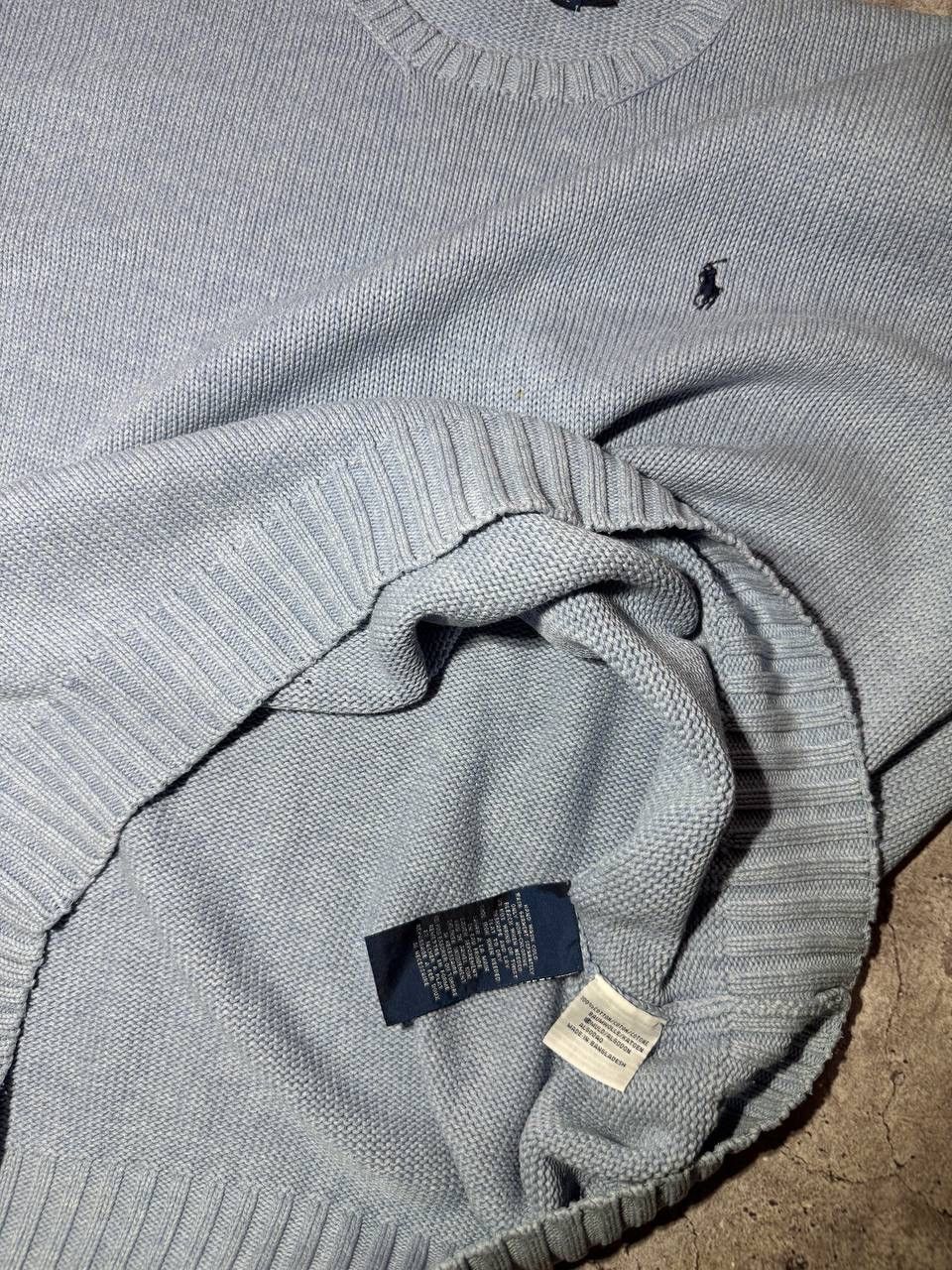 Polo Ralph Lauren Vintage Polo Ralph Lauren Knitted Blue Sweater Cotton Rare Size US XXL / EU 58 / 5 - 7 Thumbnail