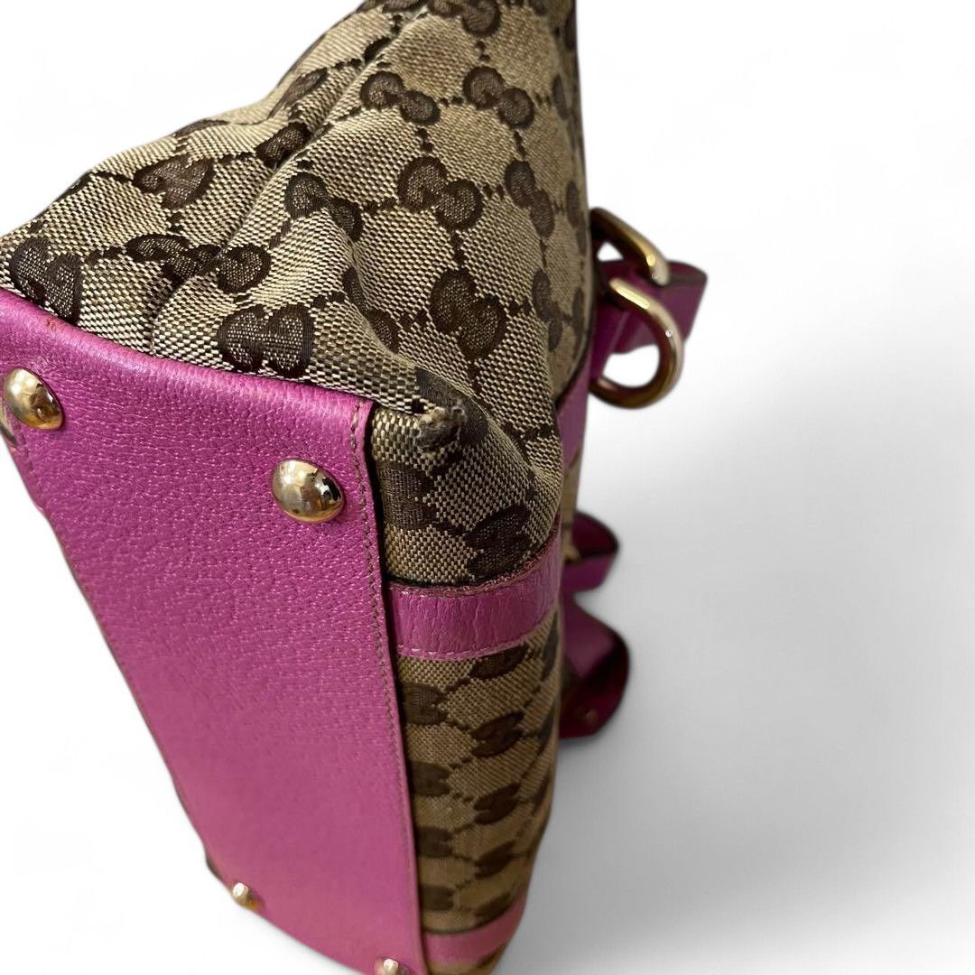 Gucci Gucci - Charm Handbag Mini Monogram Pink Size ONE SIZE - 5 Thumbnail