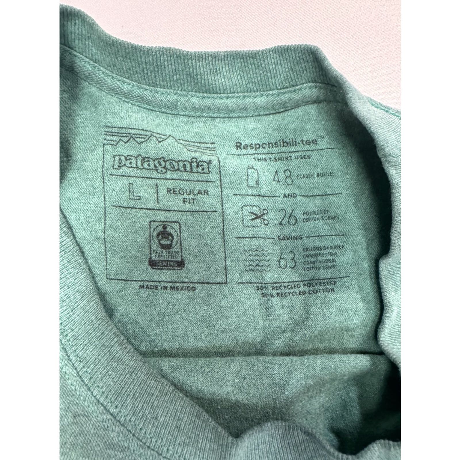 Patagonia Patagonia Responsibili-Tee Men's Large Green Graphic T-Shirt Size US L / EU 52-54 / 3 - 2 Thumbnail