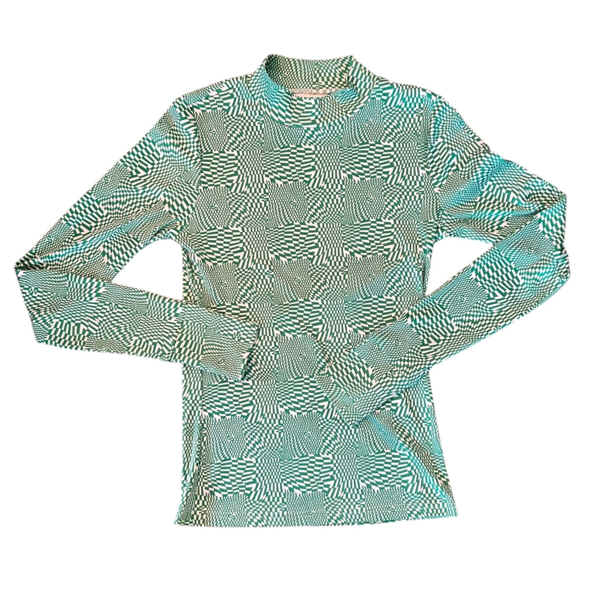Other llQUAL Abstract Graphic Psychedelic Hypnotic High Neck Top S Size S / US 4 / IT 40 - 1 Thumbnail