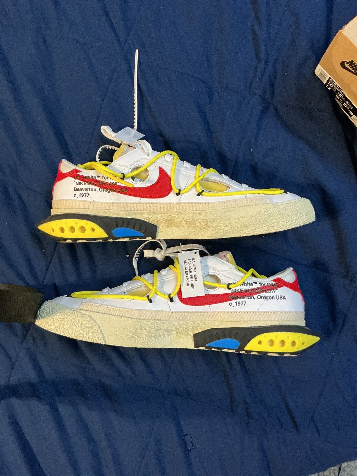 Nike Nike Off-White Blazer Low ‘77 University Red/White 10.5 M Size US 10.5 / EU 43-44 - 8 Thumbnail