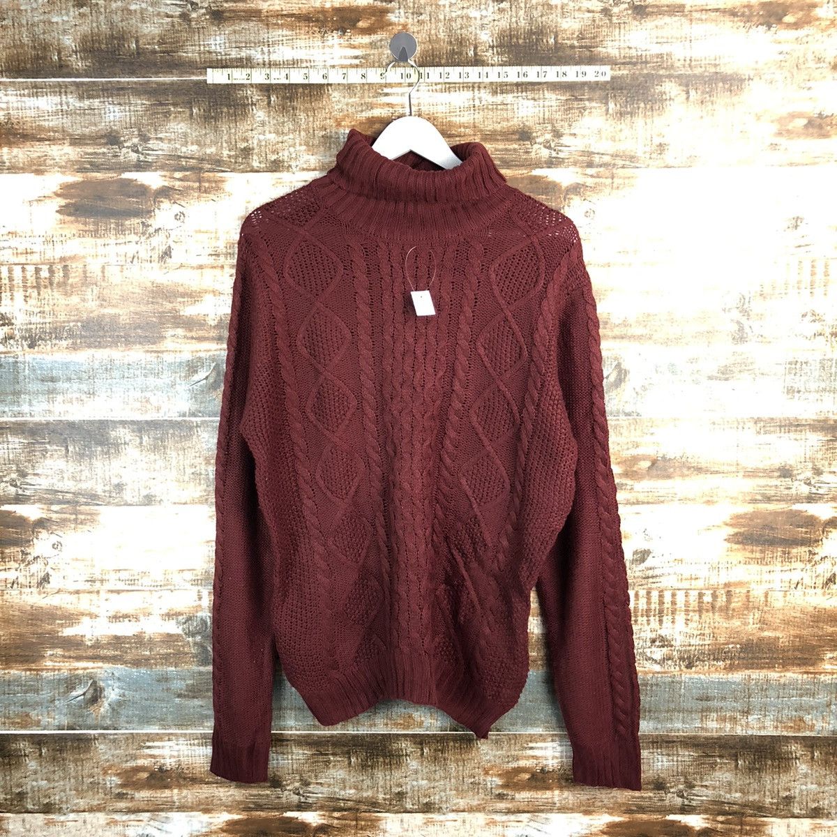 Aran Isles Knitwear × Japanese Brand Lazy Hazy Planet Red cable Knitwear #A1282 Size US M / EU 48-50 / 2 - 1 Thumbnail