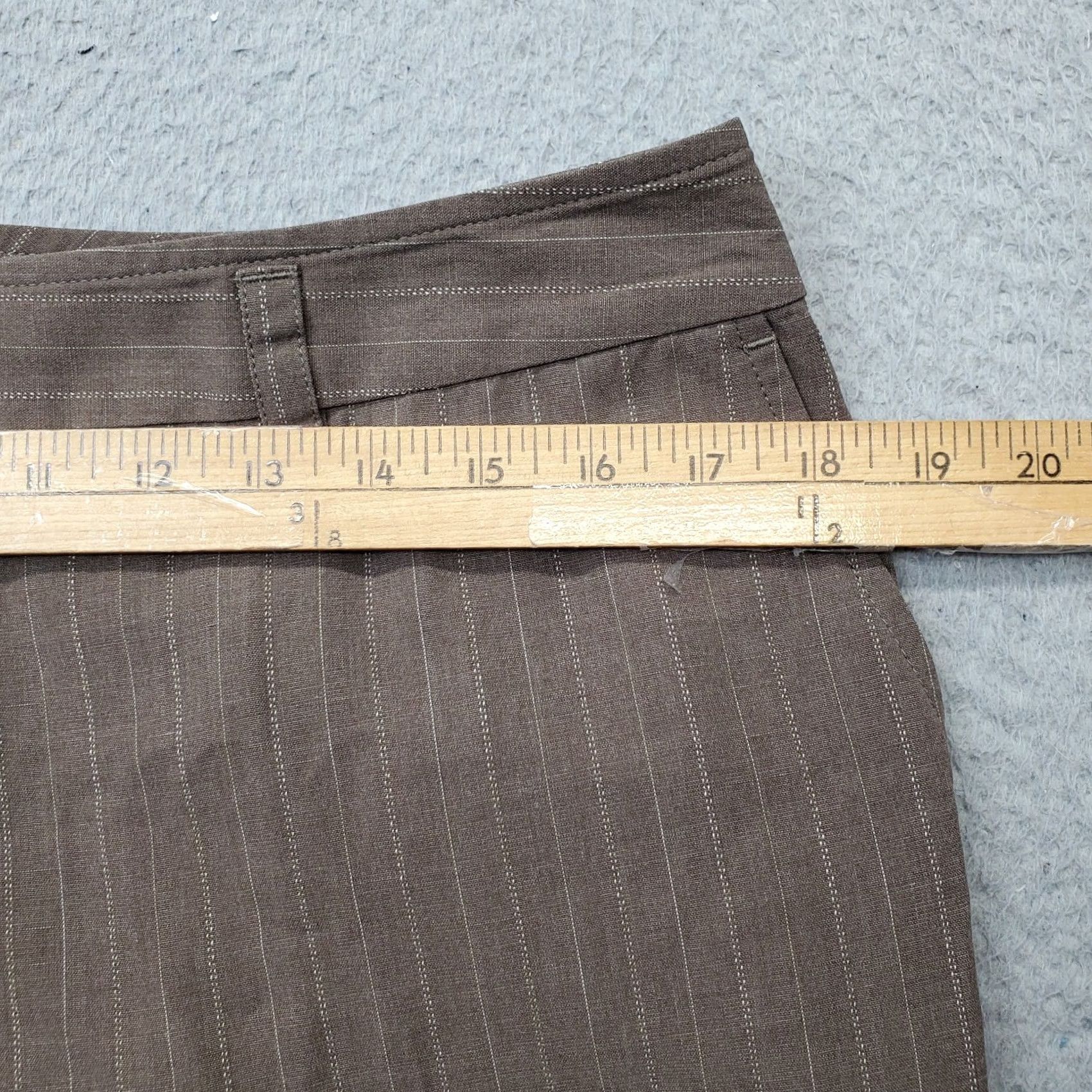 J. Jill J. Jill Dress Pants Womens Size 14 Brown Pinstripe Low Waist Stretch Relaxed Fit Pants Size 36" / US 14 / IT 50 - 6 Thumbnail