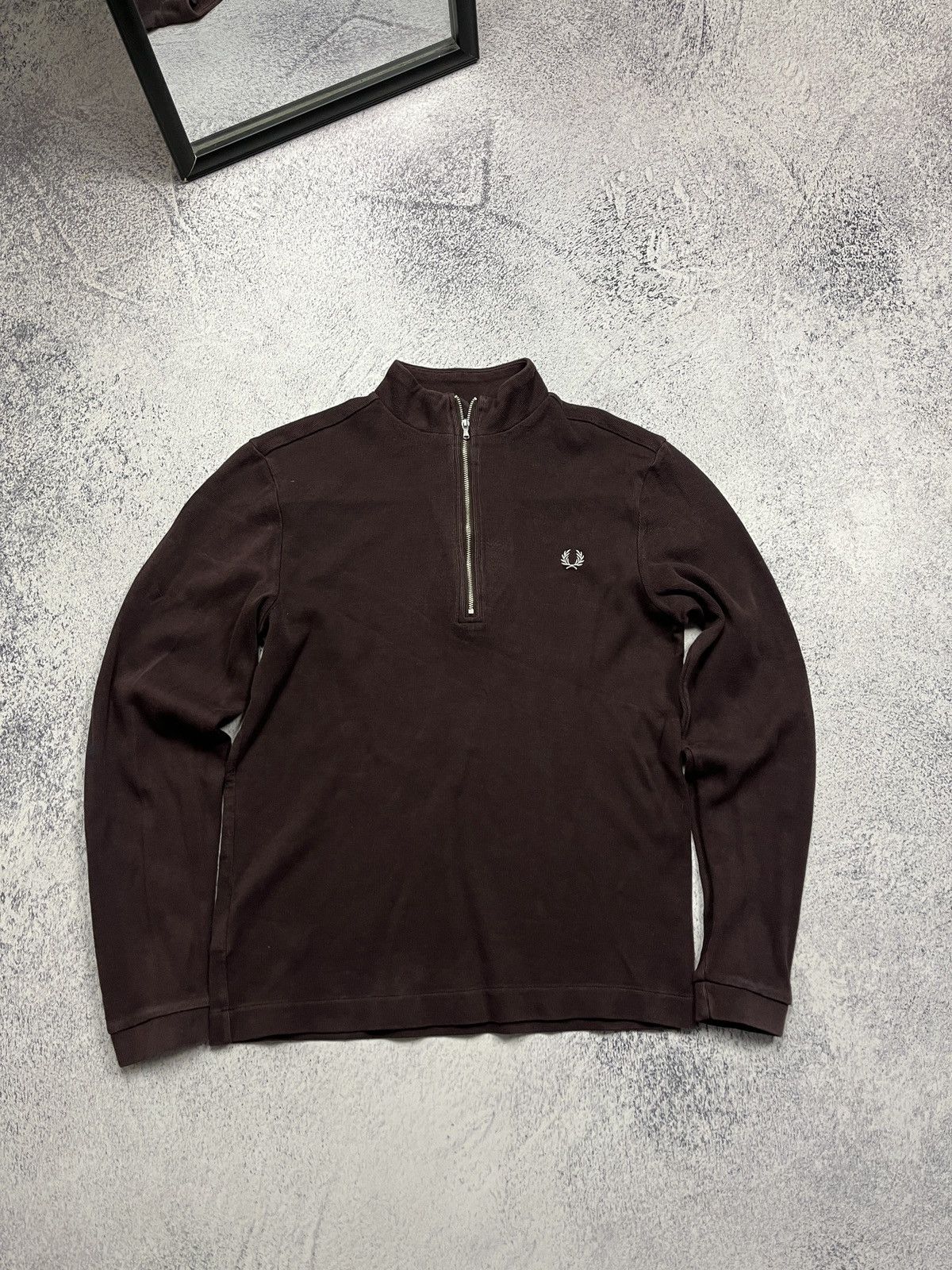 Fred Perry Vintage 00’s Fred Perry 1/4 Zip Sweater Old Money Hype Rare Size US S / EU 44-46 / 1 - 1 Thumbnail