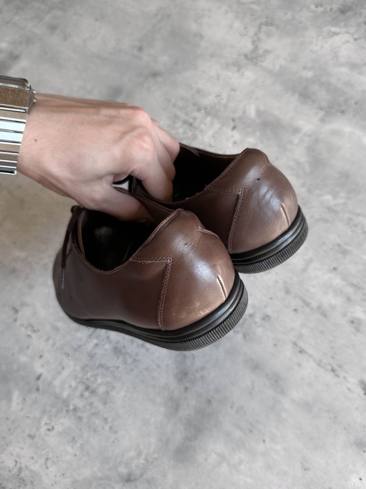 Issey Miyake 1990s PLEGADA LEATHER SHOES Size US 8 / EU 41 - 8 Thumbnail