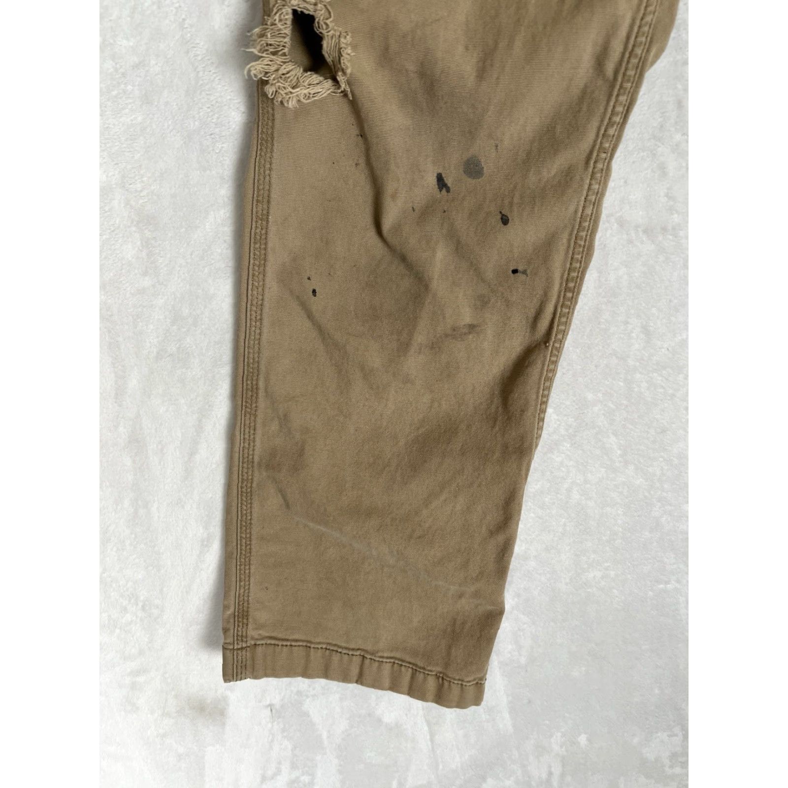 Carhartt Carhartt Pants Size 32x30 Beige Relaxed Fit Workwear 102291-253 DistressStain Size US 32 / EU 48 - 2 Thumbnail