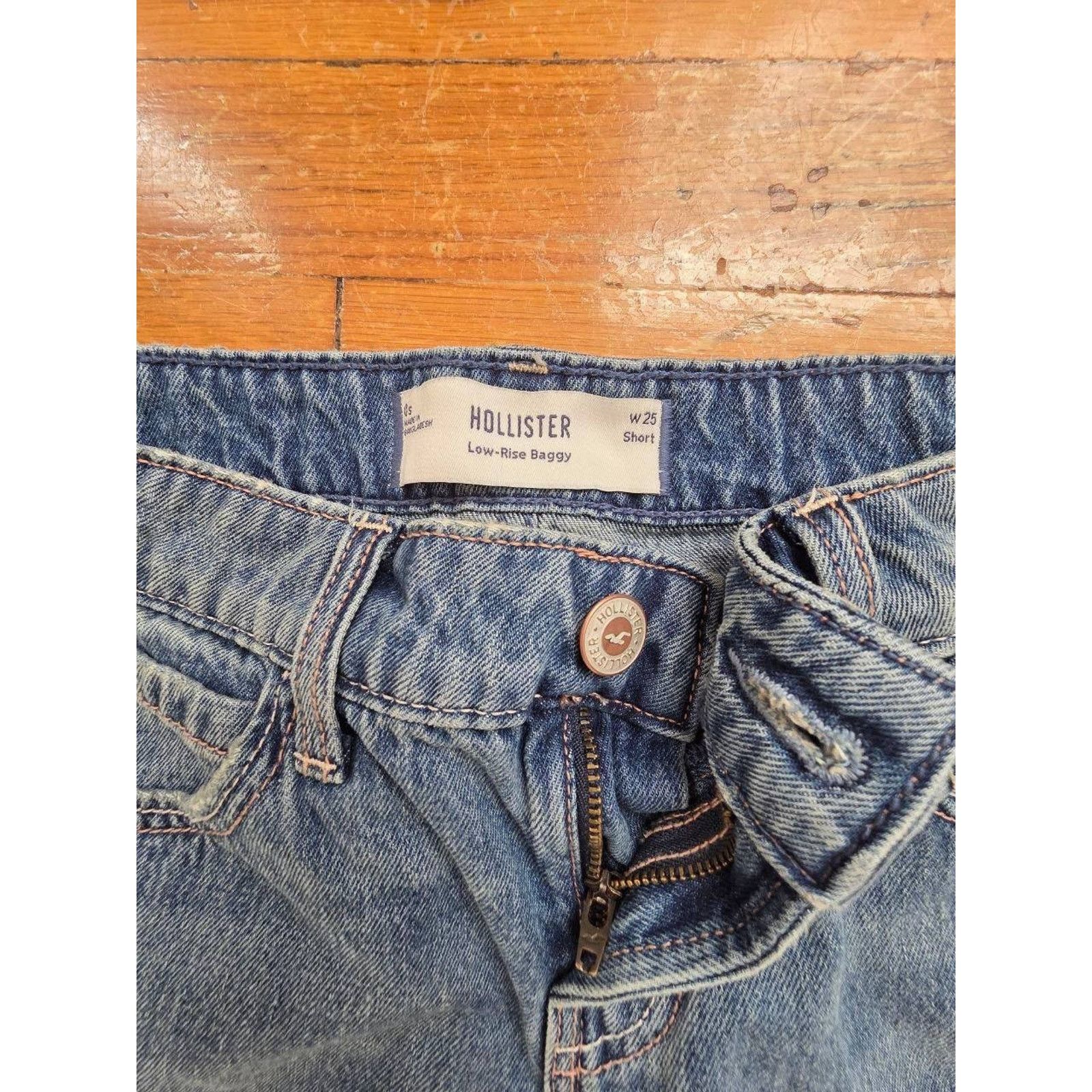 Hollister Hollister Wash Stretch Denim Wide leg Jean 25 W A001279 Size 25" / US 0 / IT 36 - 5 Thumbnail