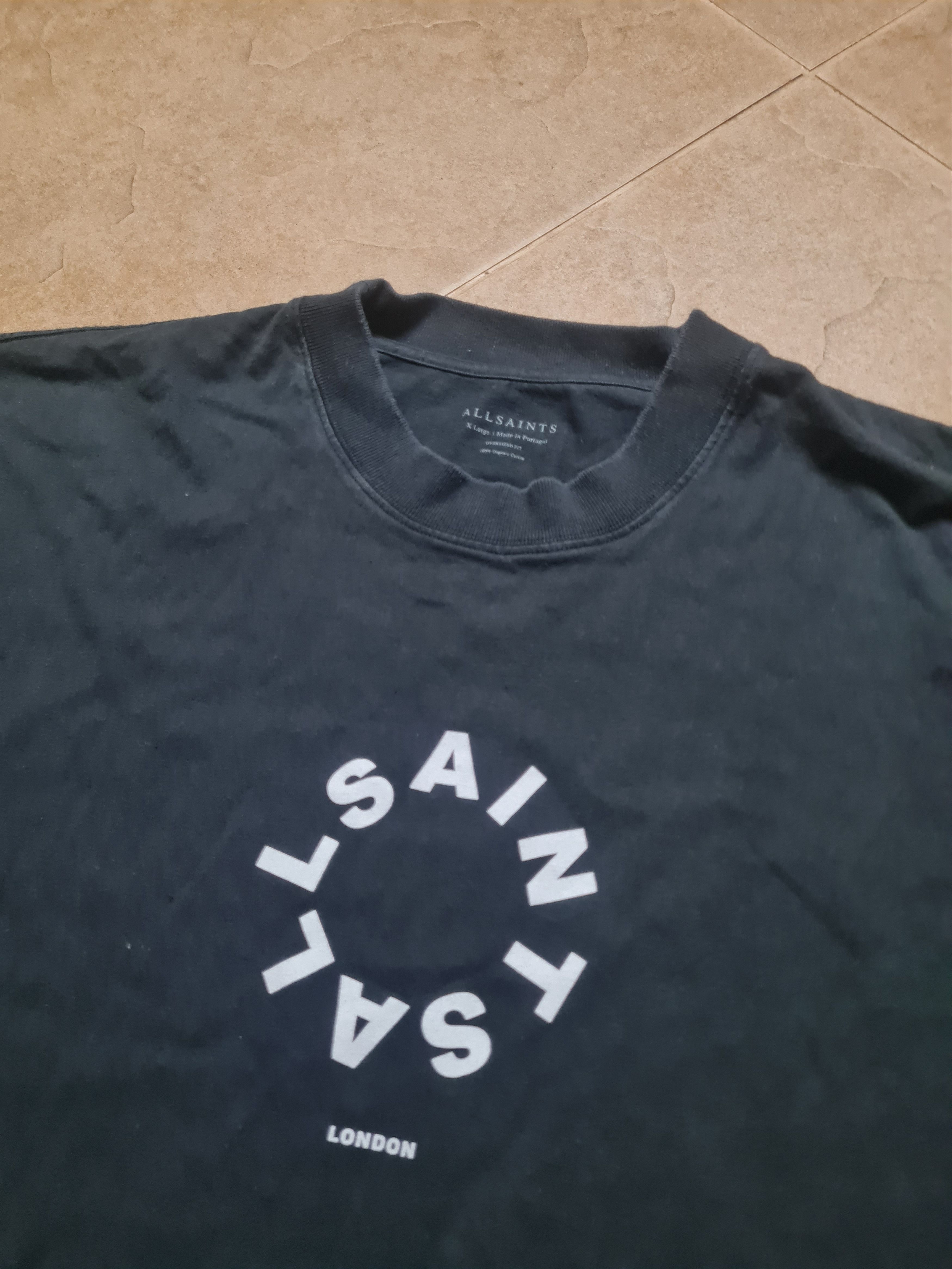 Allsaints Vintage mens Tierra Short Sleeve Crew Neck T-Shirt Size US XL / EU 56 / 4 - 10 Thumbnail