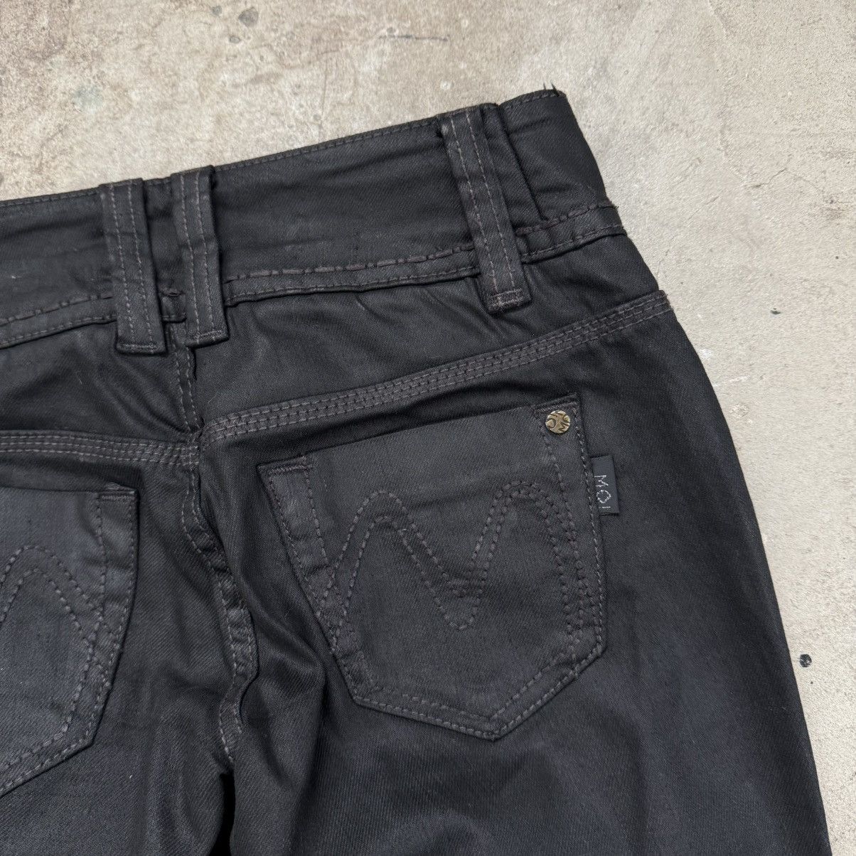 Morgan De Toi Y2K Morgan De Toi Black Waxed Pants Size 25" / US 0 / IT 36 - 6 Thumbnail