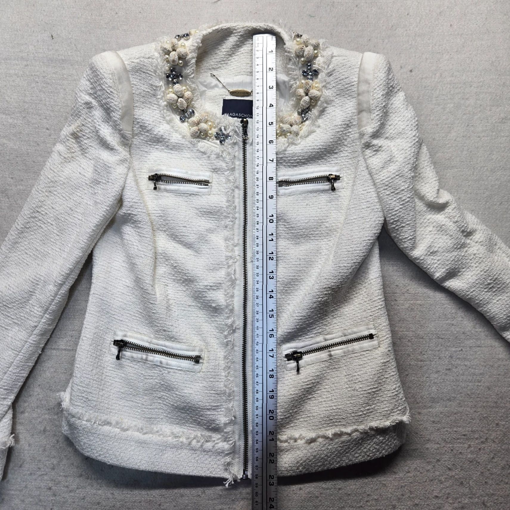 Vintage VINTAGE MAGASCHONI White Full Zip Up Jacket Coat Women XS Jacket 3-in-1 Full Zip Womens XS White Size XS / US 0-2 / IT 36-38 - 7 Thumbnail