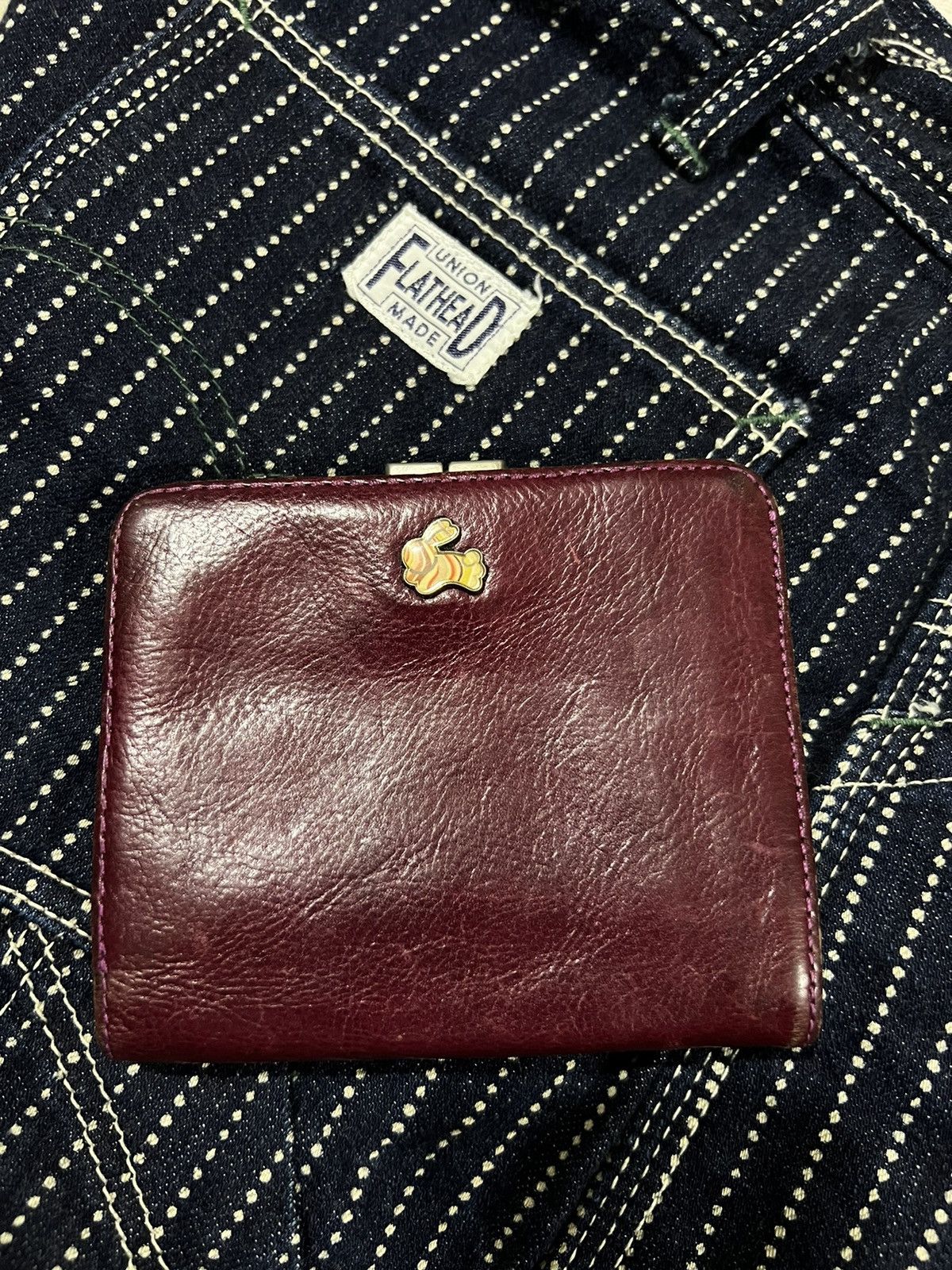 Genuine Leather × Paul Smith Paul Smith Rabbit Logo Hobo Violet Kiss Lock Leather Wallet Size ONE SIZE - 1 Thumbnail