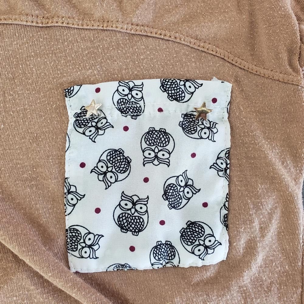 Designer Light Chocolate Owl Detailed Long Sleeve Size S / US 4 / IT 40 - 3 Thumbnail