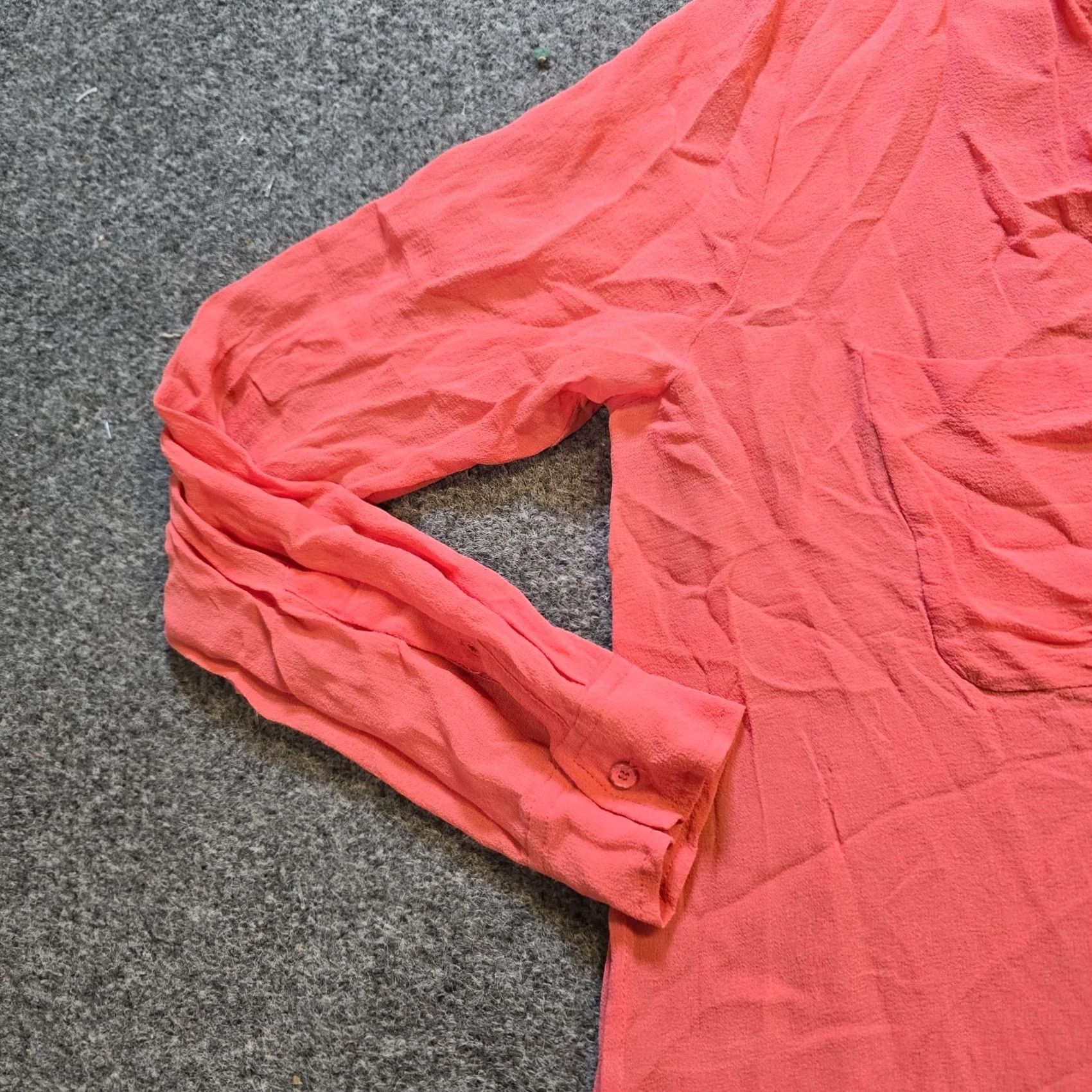 Vintage Wilfred Top Womens Size Large Pink Silk Crepe Sheer V-Neck Aritzia Casual Tunic Blouse (Tunic) Size L / US 10 / IT 46 - 3 Thumbnail