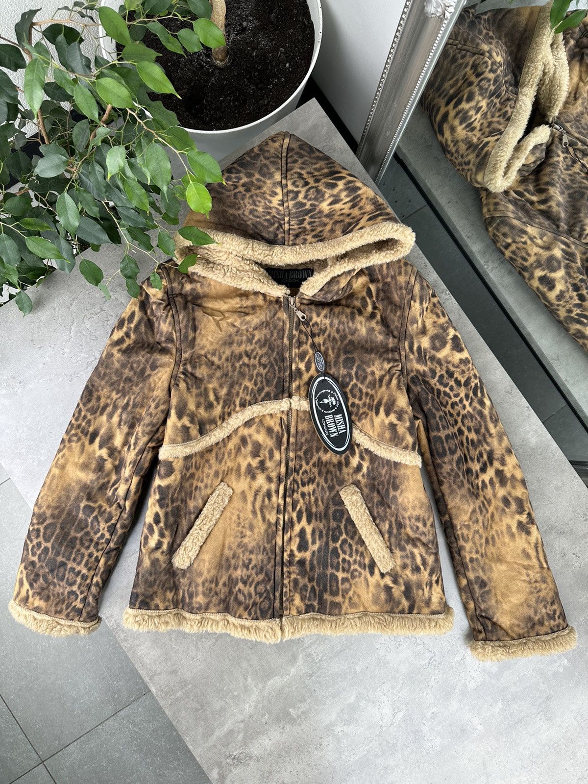 Vintage Vintage Leopard Sheepskin Coat With Hood Grailed