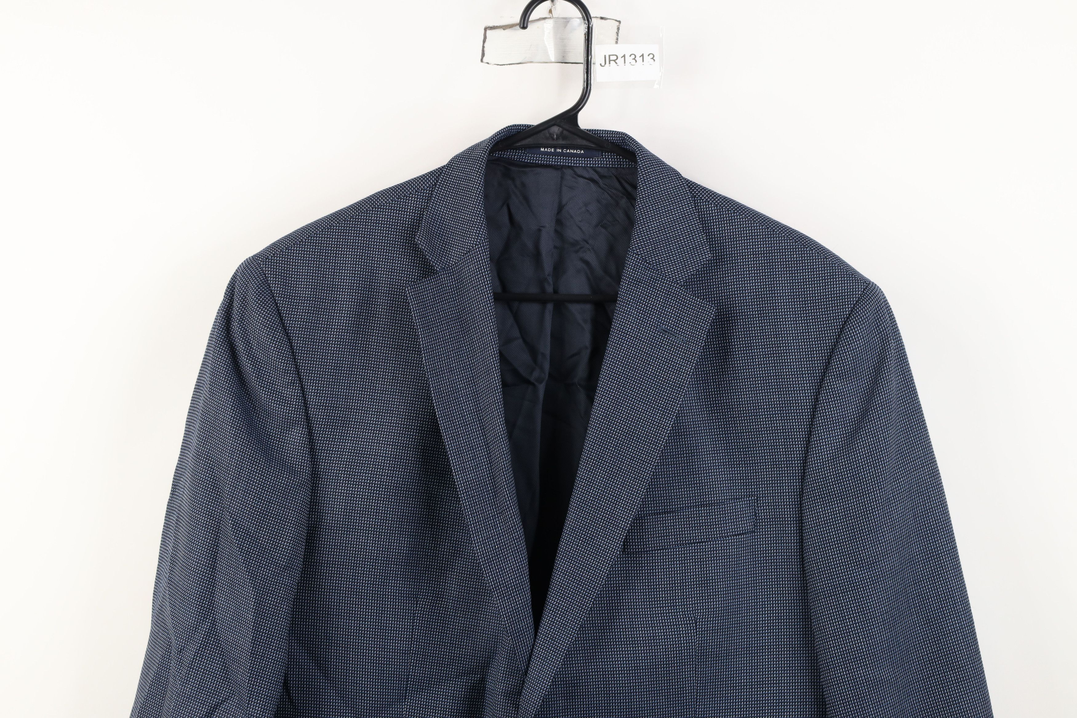 Daniel Cremieux Ing Loro Piana Wool Button Suit Coat Blazer Jacket Blue Size US XL / EU 56 / 4 - 2 Thumbnail