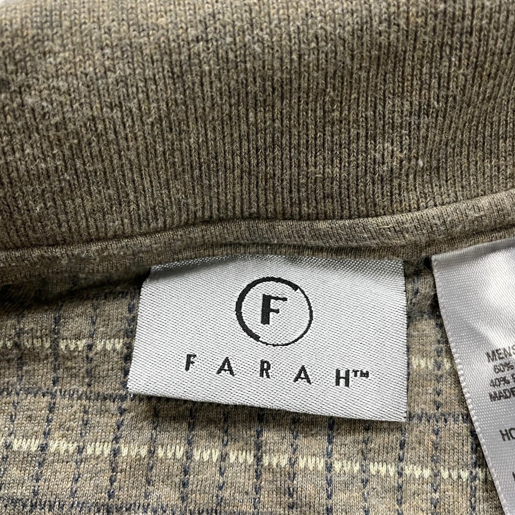 Farah Farah Polo Shirt Mens XL Brown Plaid Collared Long Sleeve Outdoor Casual Top Size US XL / EU 56 / 4 - 4 Thumbnail