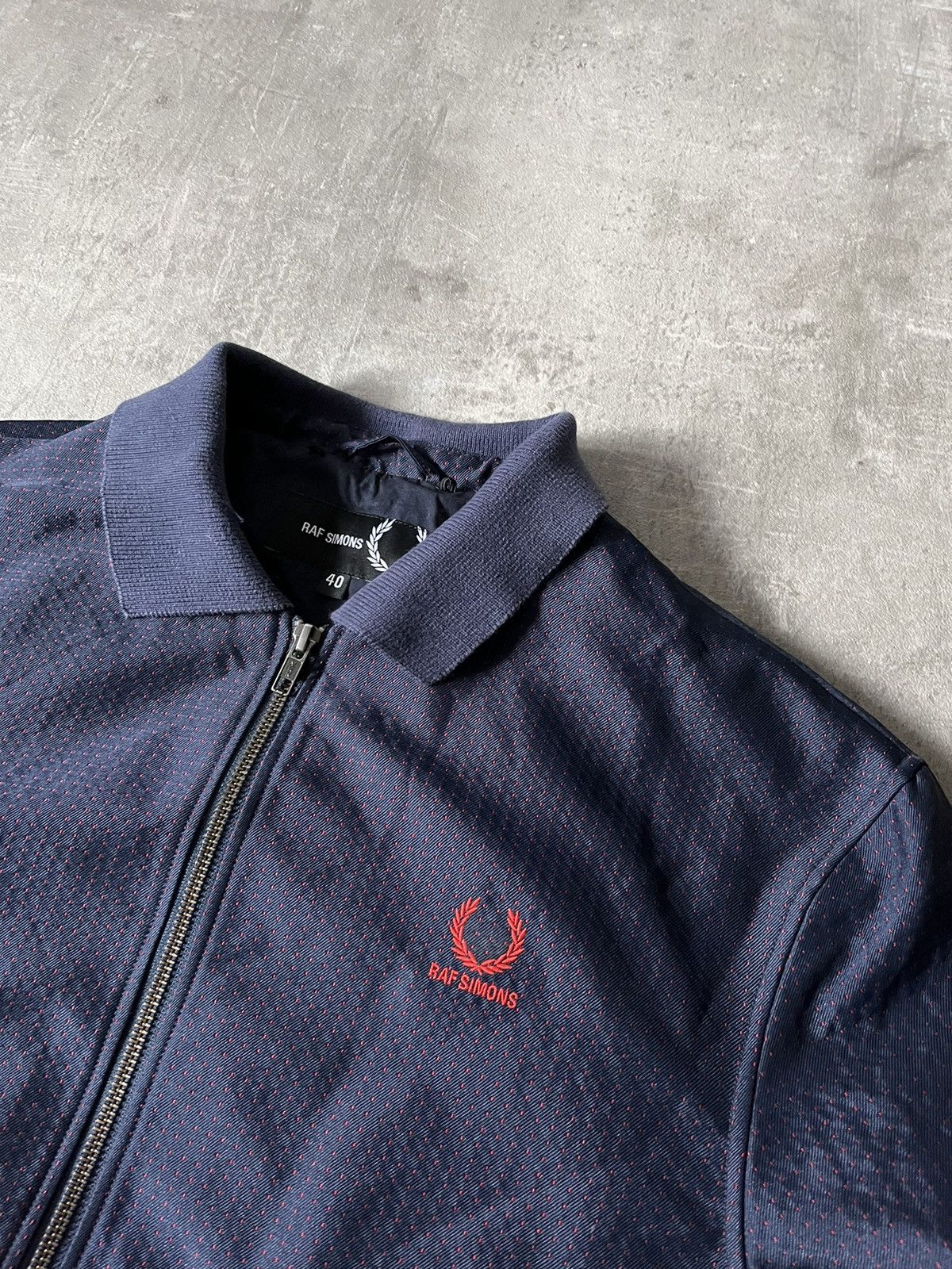 Fred Perry × Raf Simons Raf Simons X Fred Perry light bomber jacket navy Size US M / EU 48-50 / 2 - 2 Thumbnail