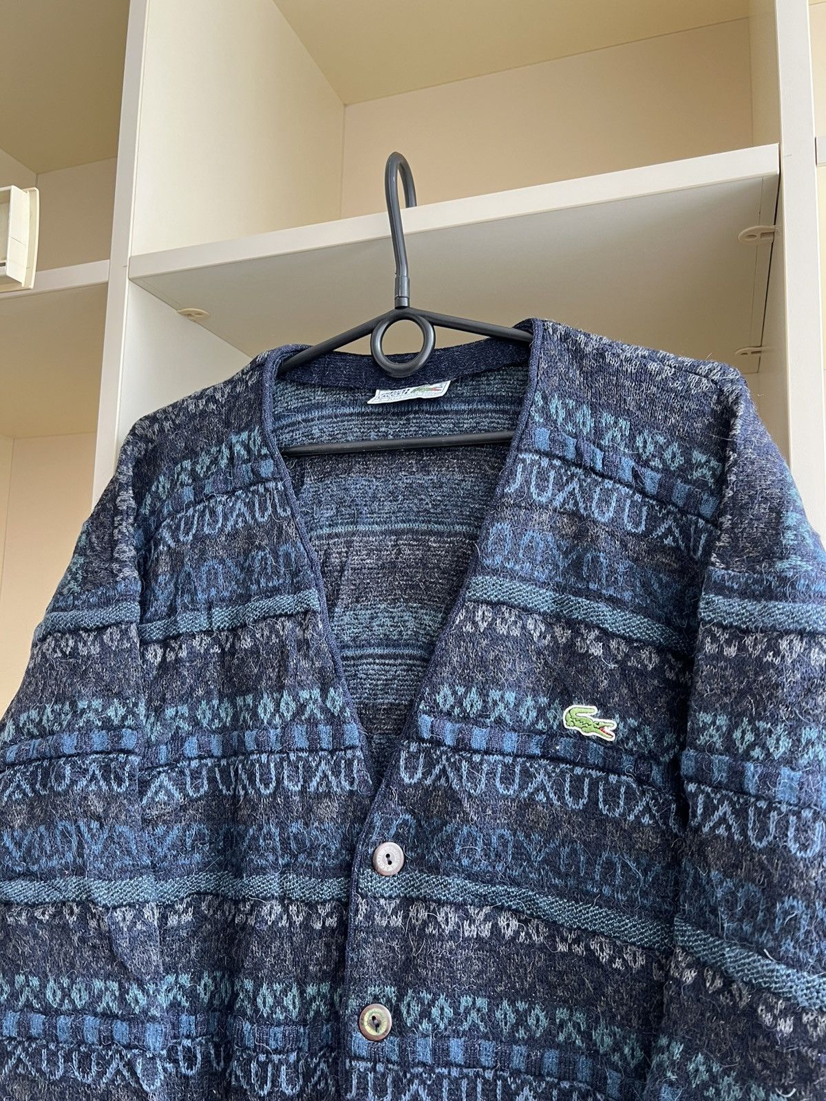 Lacoste Vintage 1990s Lacoste Cardigan Sweater Size US L / EU 52-54 / 3 - 4 Thumbnail