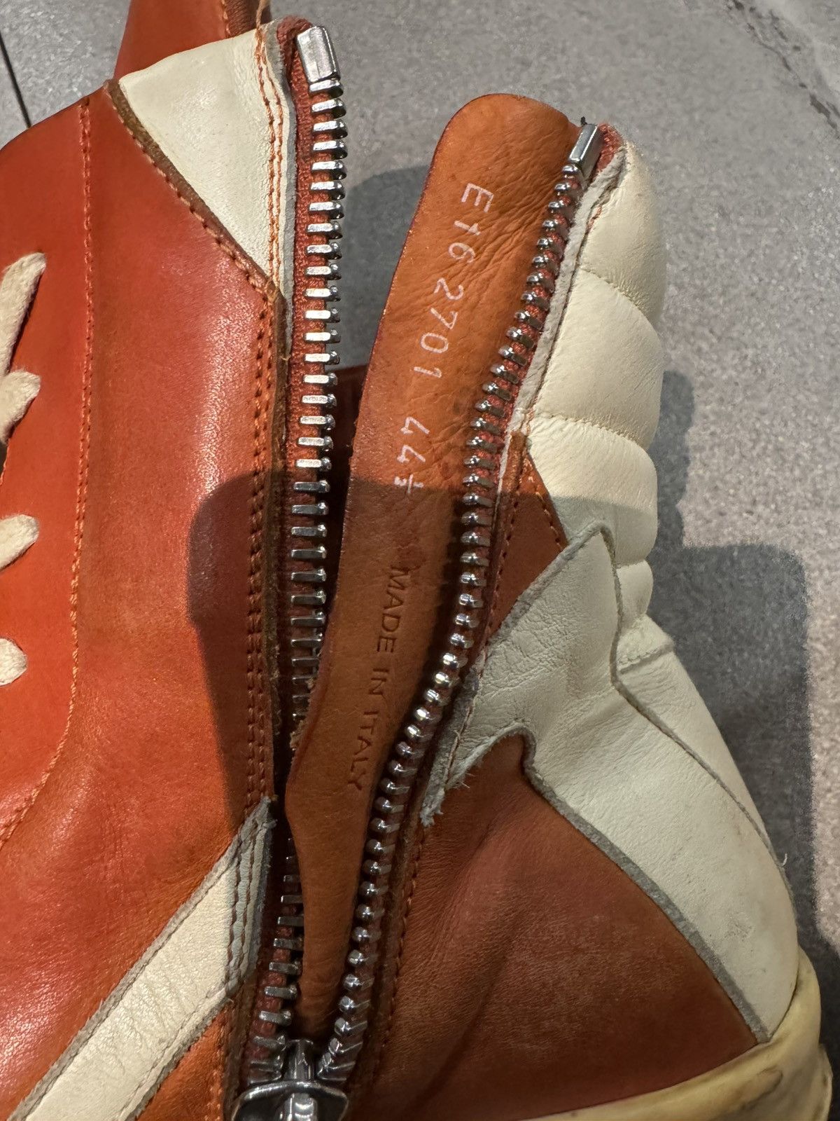 Rick Owens Rick Owens Baskets Montantes Geobasket orange leather Size US 10.5 / EU 43-44 - 3 Thumbnail