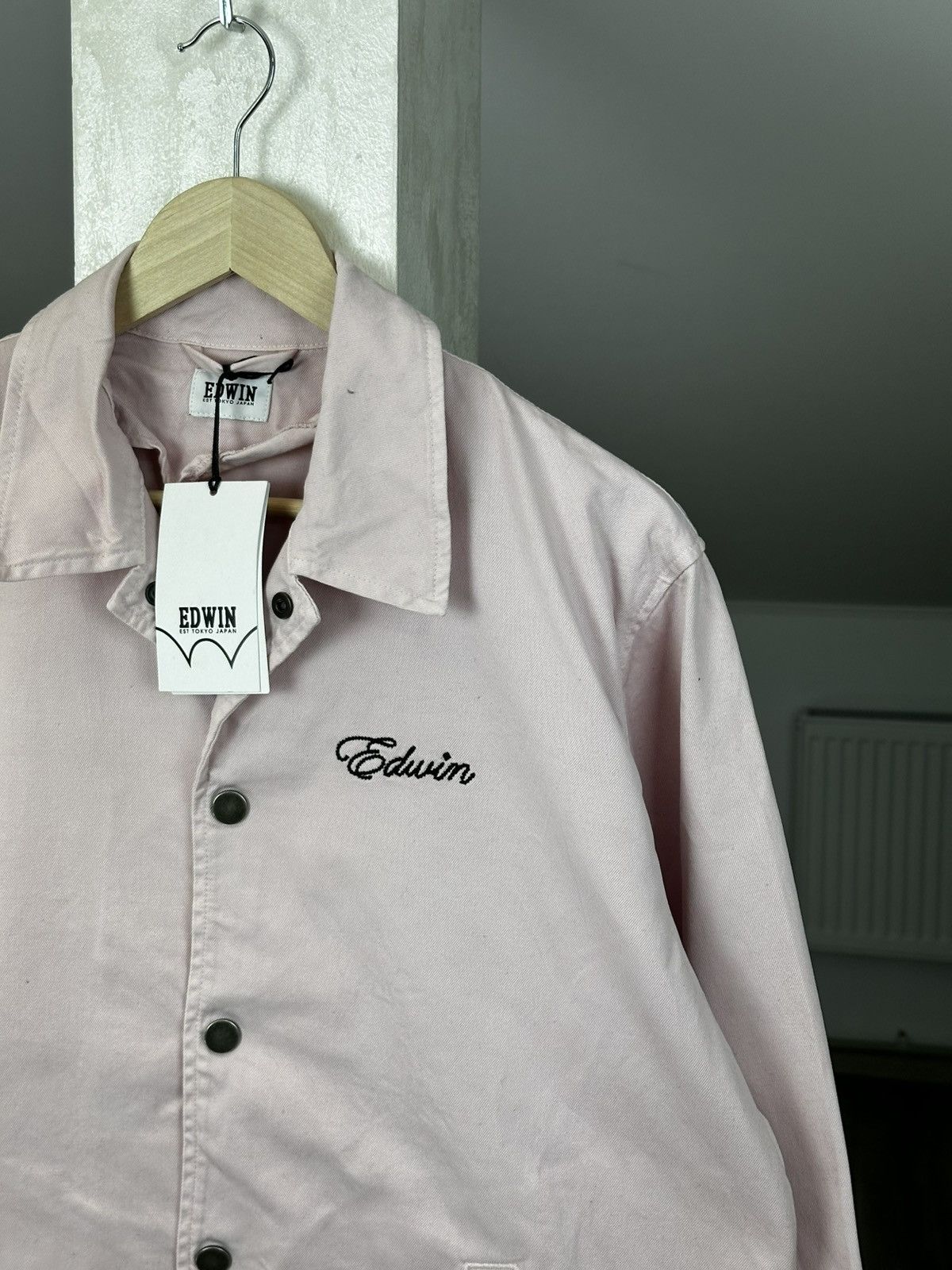 Other Edwin Coach Jacket Garment Dved Shirt Jacket Pink Size US M / EU 48-50 / 2 - 3 Thumbnail