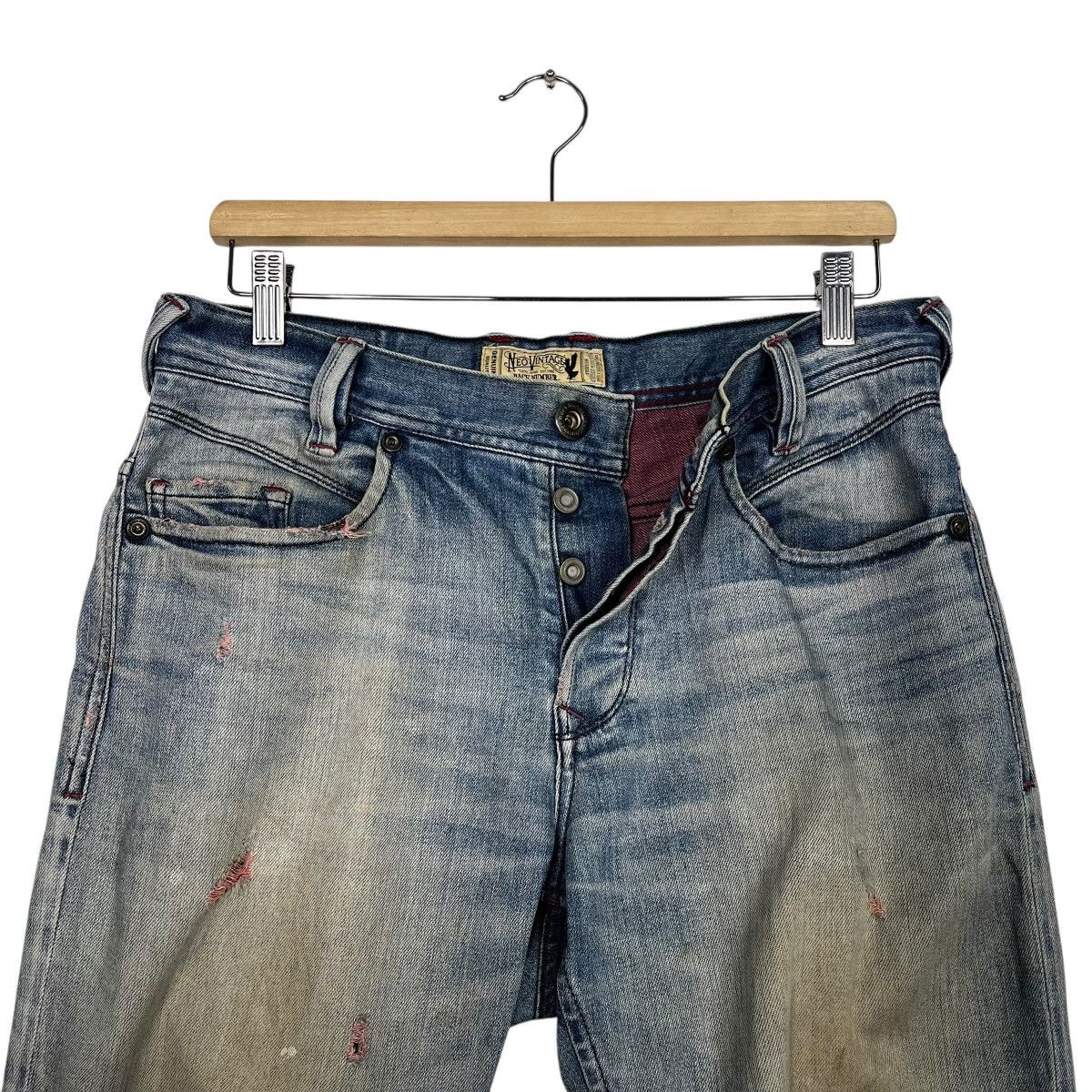 Japanese Brand × Vintage Vintage Back Number Distressed Denim Size 32" / US 10 / IT 46 - 14 Thumbnail