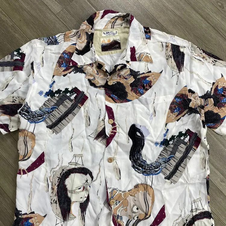 Sun Surf Sun Surf Hokusai Hundred Ghost Tales hawaiian Rayon Shirt Size US L / EU 52-54 / 3 - 2 Thumbnail