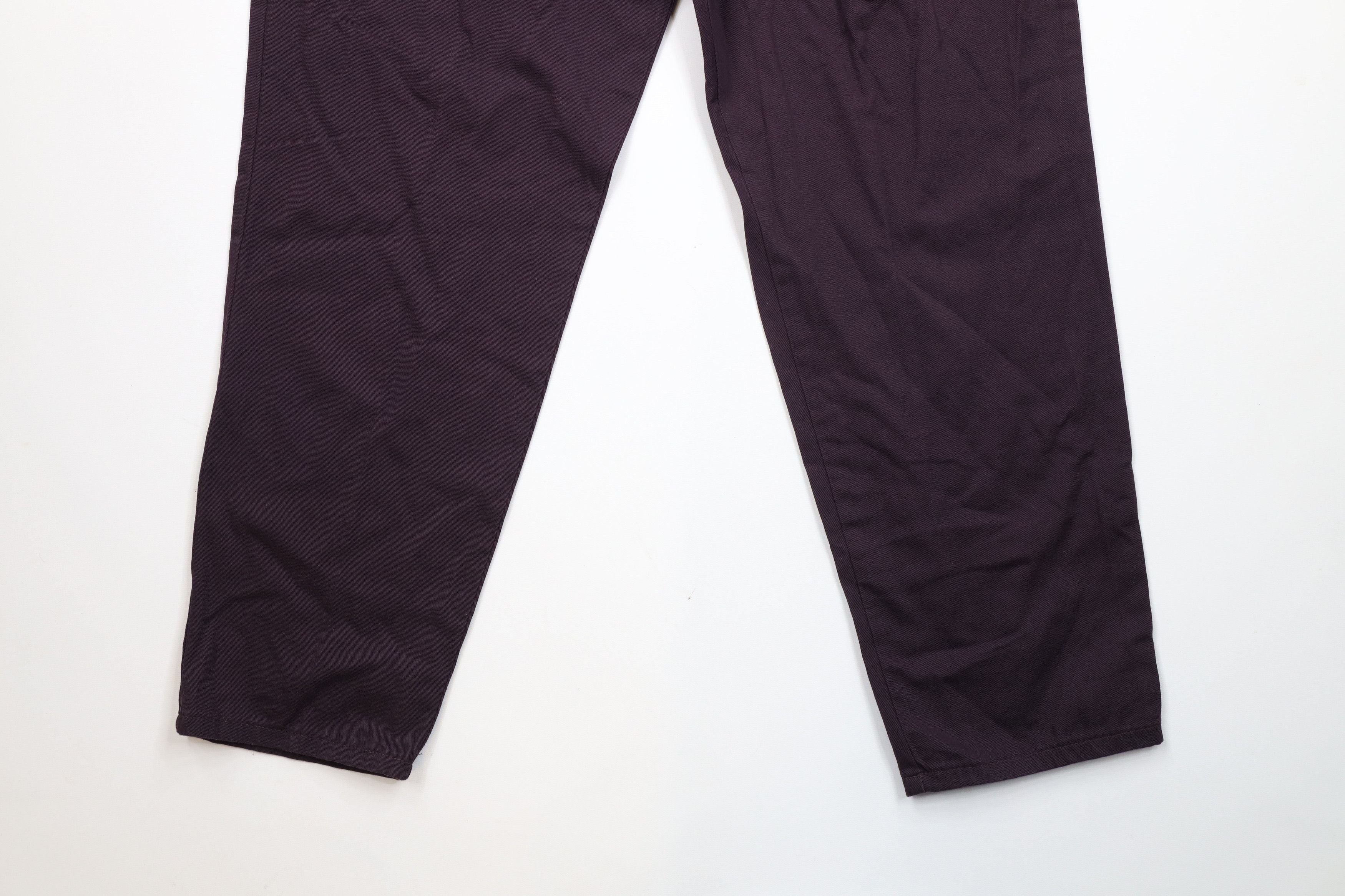 Vintage Vintage 90s Streetwear Tapered Leg Pants Eggplant Purple Size 40" / US 18 - 4 Thumbnail
