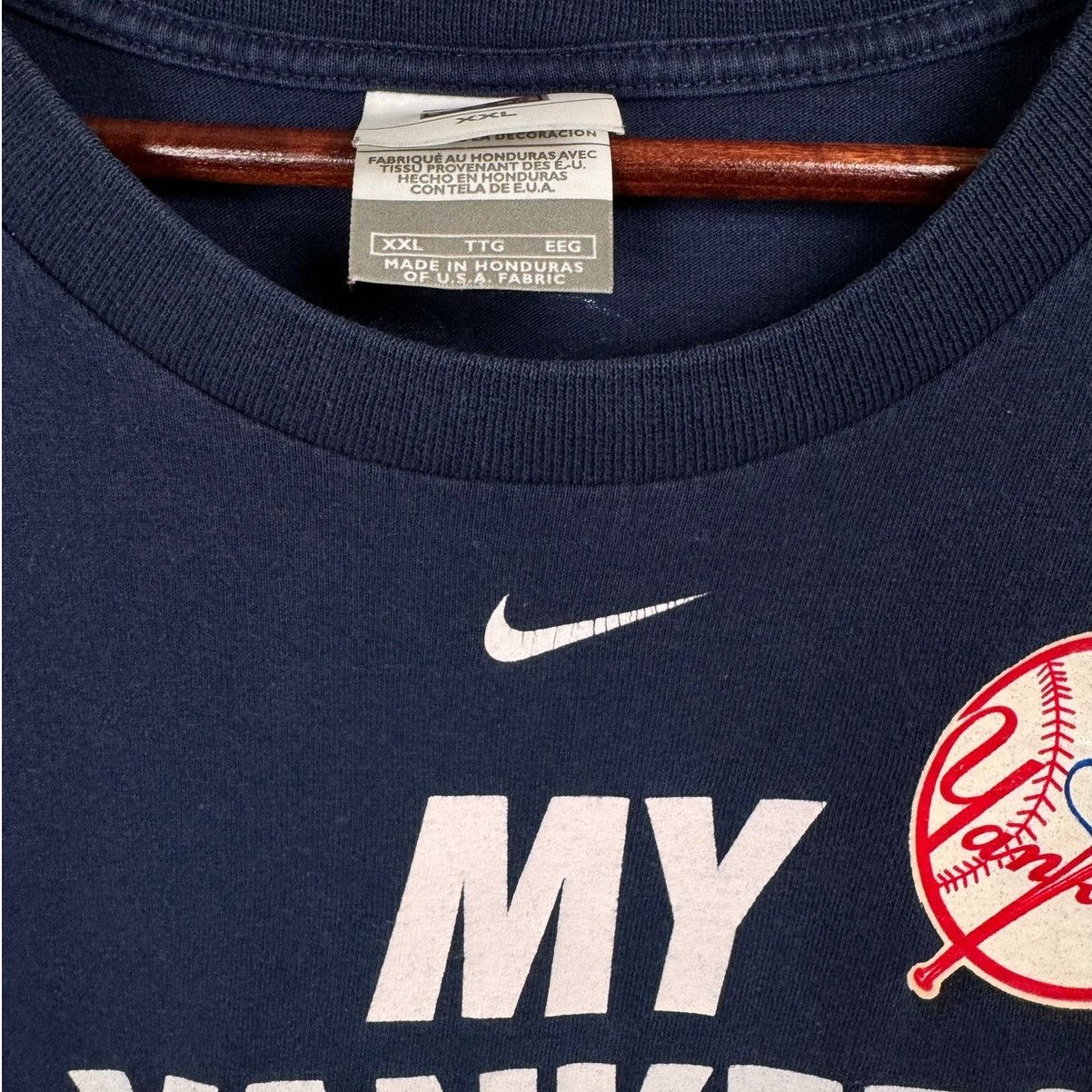 Nike × Vintage VTG Y2K Nike New York Yankees T Shirt XXL Blue MLB Baseball Size US XXL / EU 58 / 5 - 9 Thumbnail