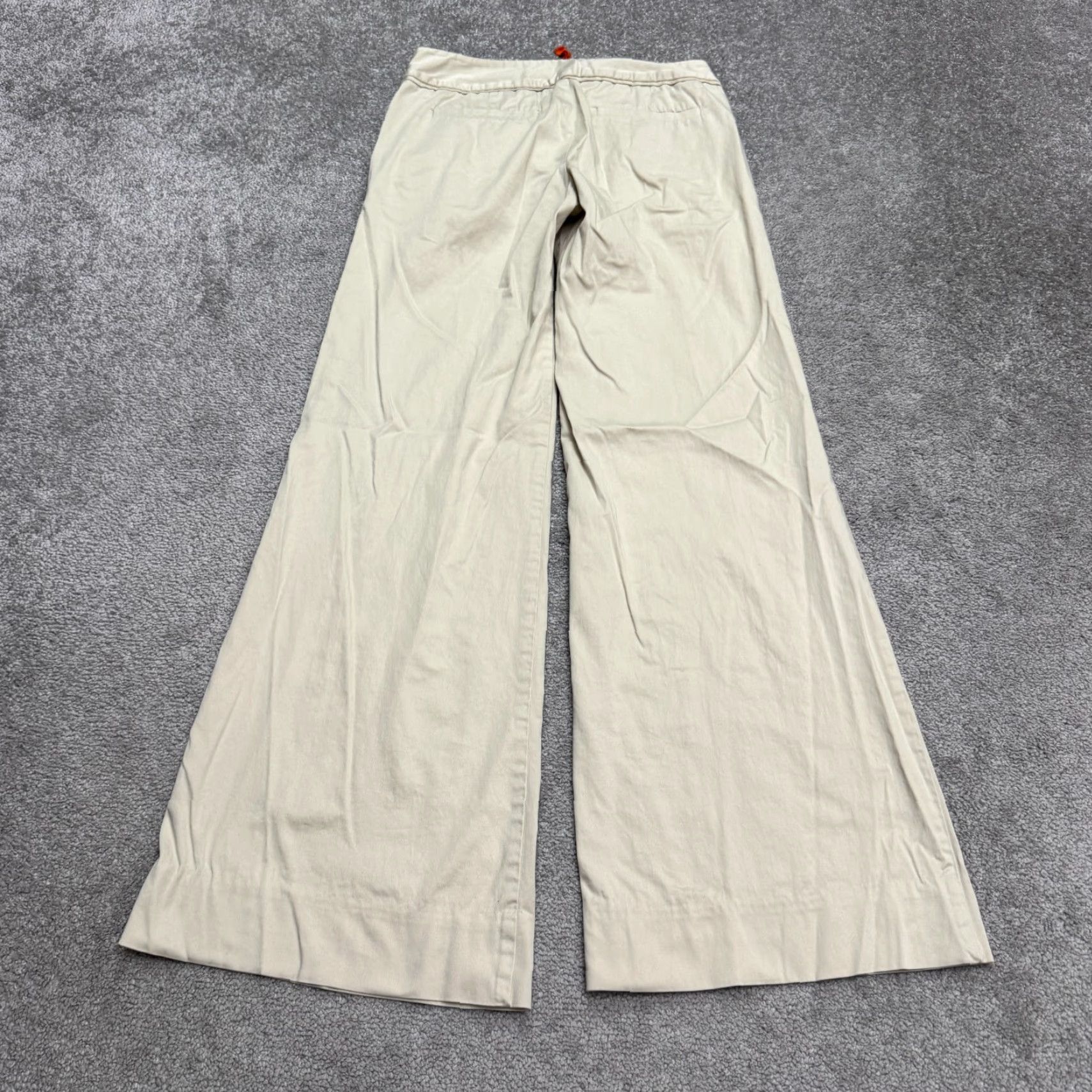 BCBGeneration BCBGeneration Wide Leg Chino Pants Women 0 Beige Mid Rise Cotton Stretch Casual Workwear Size 25" / US 0 / IT 36 - 2 Thumbnail