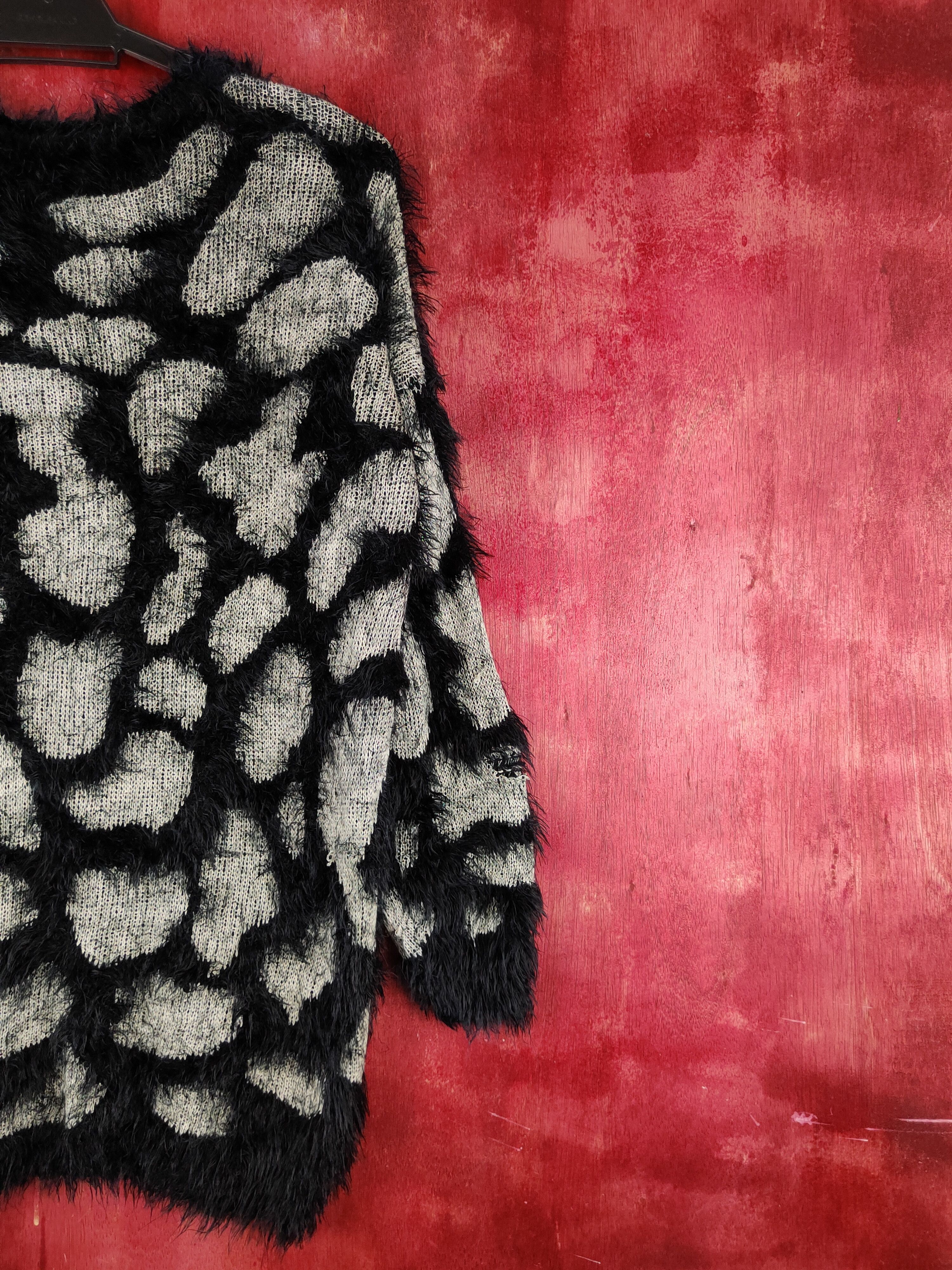 Homespun Knitwear N.o.t Cream tiger Shag Shaggy Fur Mohair Knitwear #S1971 Size M / US 6-8 / IT 42-44 - 9 Thumbnail