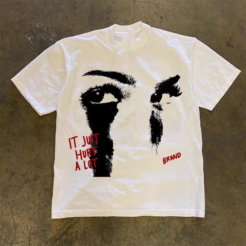 Vintage Street style casual retro eye print t-shirt Size US M / EU 48-50 / 2 - 1 Thumbnail