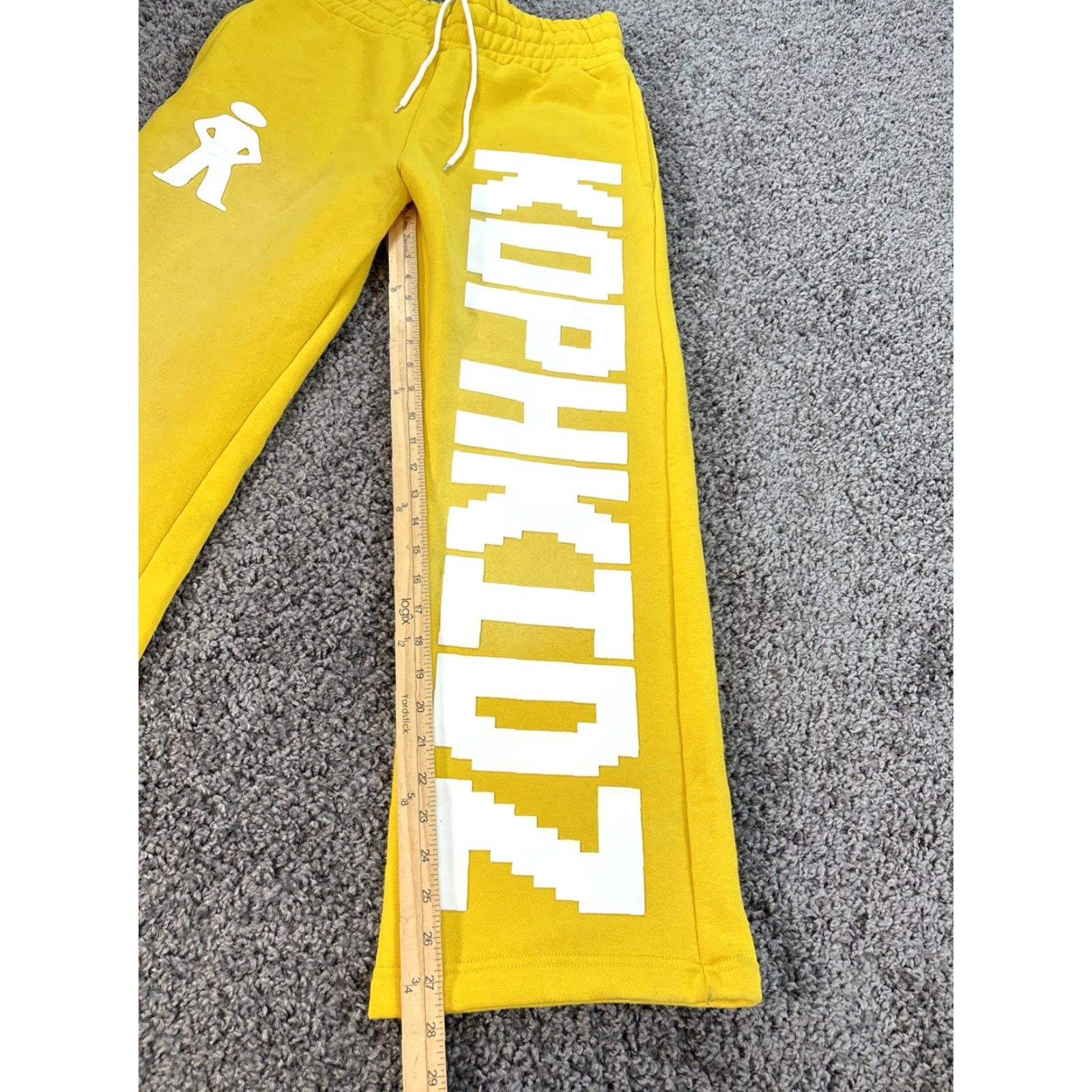Vintage Kophkidz Sweatpants Mens XS Mustard Yellow Baggy Y2K Activewear Pants Medium Regular Fleece Mens Size US 31 - 2 Thumbnail