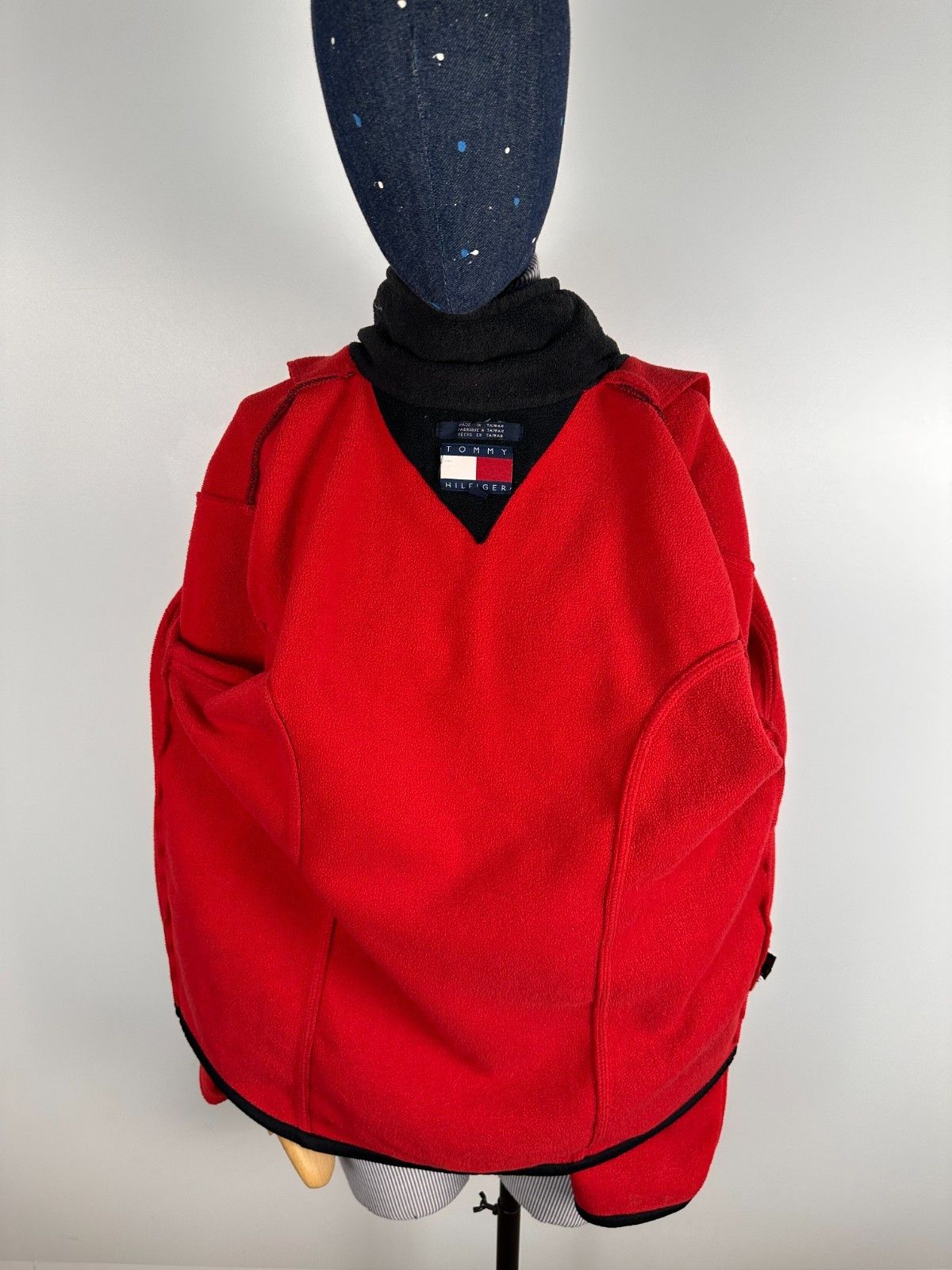 Tommy Hilfiger Tommy Hilfiger Flag Fleece Full Zip Jacket Size M 90s Red Size M / US 6-8 / IT 42-44 - 8 Thumbnail