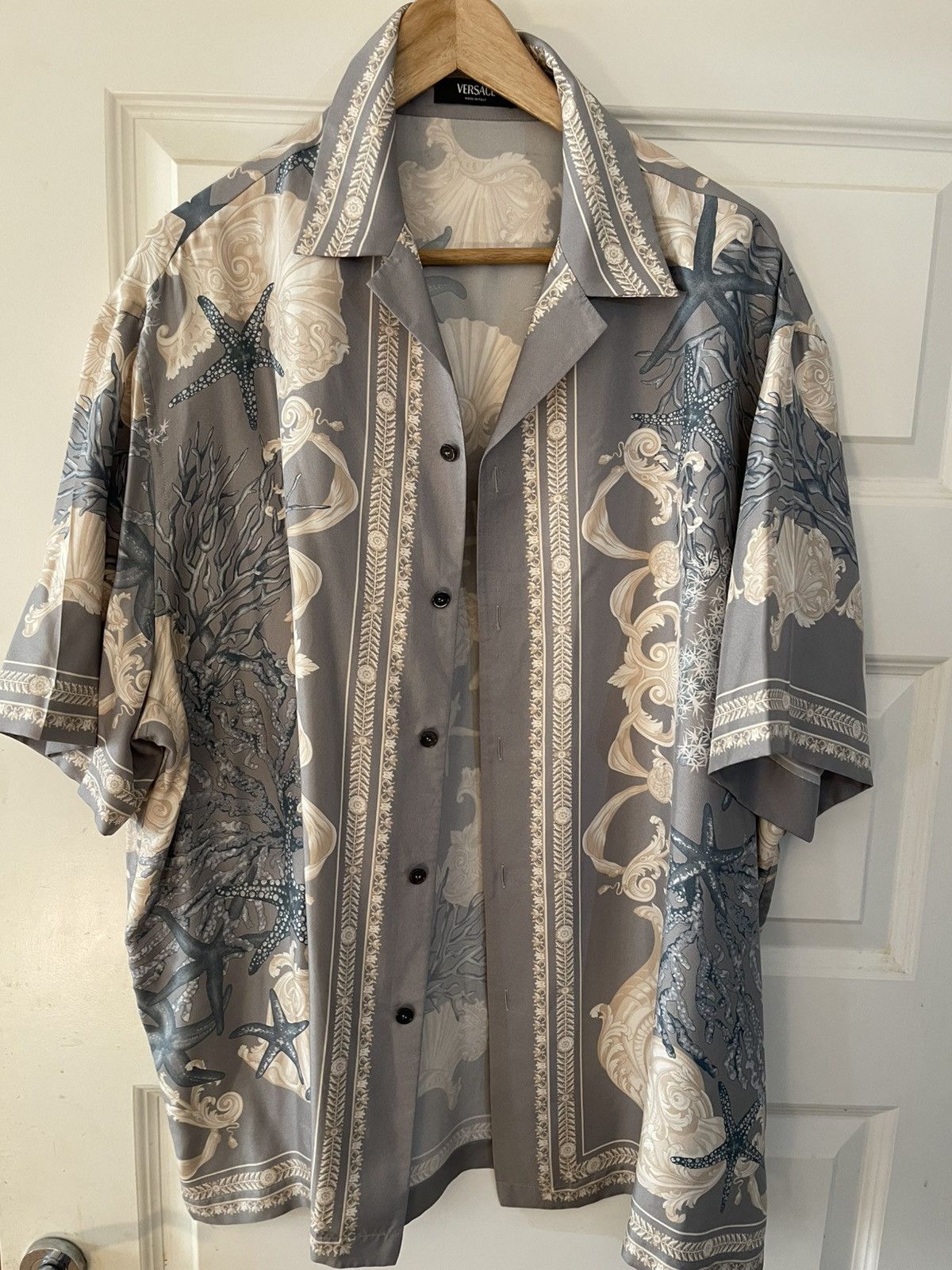 Versace Versace La Coupe des Dieux silk shirt - Blue Size US XL / EU 56 / 4 - 6 Thumbnail