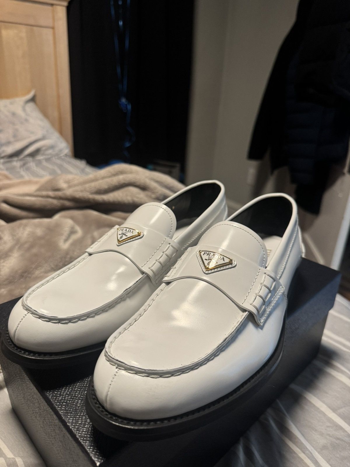 Prada Prada Brushed Leather Loafers Size US 9 / EU 42 - 1 Thumbnail