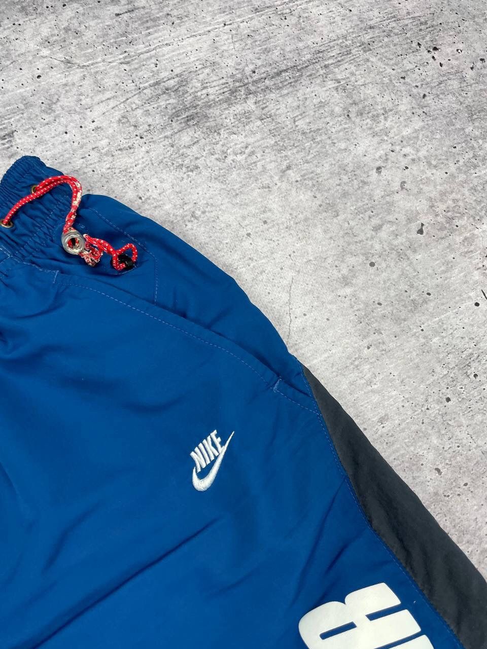 Nike × Vintage Vintage Nike 90’s Y2K Style Big Logo Drill Blue Shorts Size US 30 / EU 46 - 9 Thumbnail