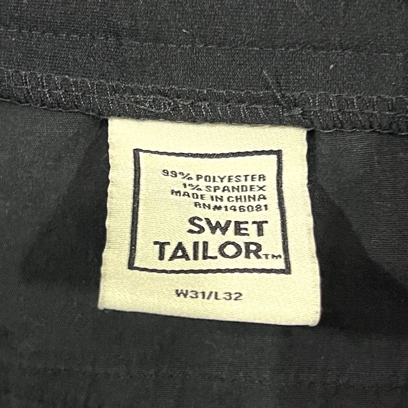Vintage Swet Tailor Pants Mens 31 Black 31X32 Golf Chino Performance Stretch Athleisure Size US 31 - 3 Thumbnail