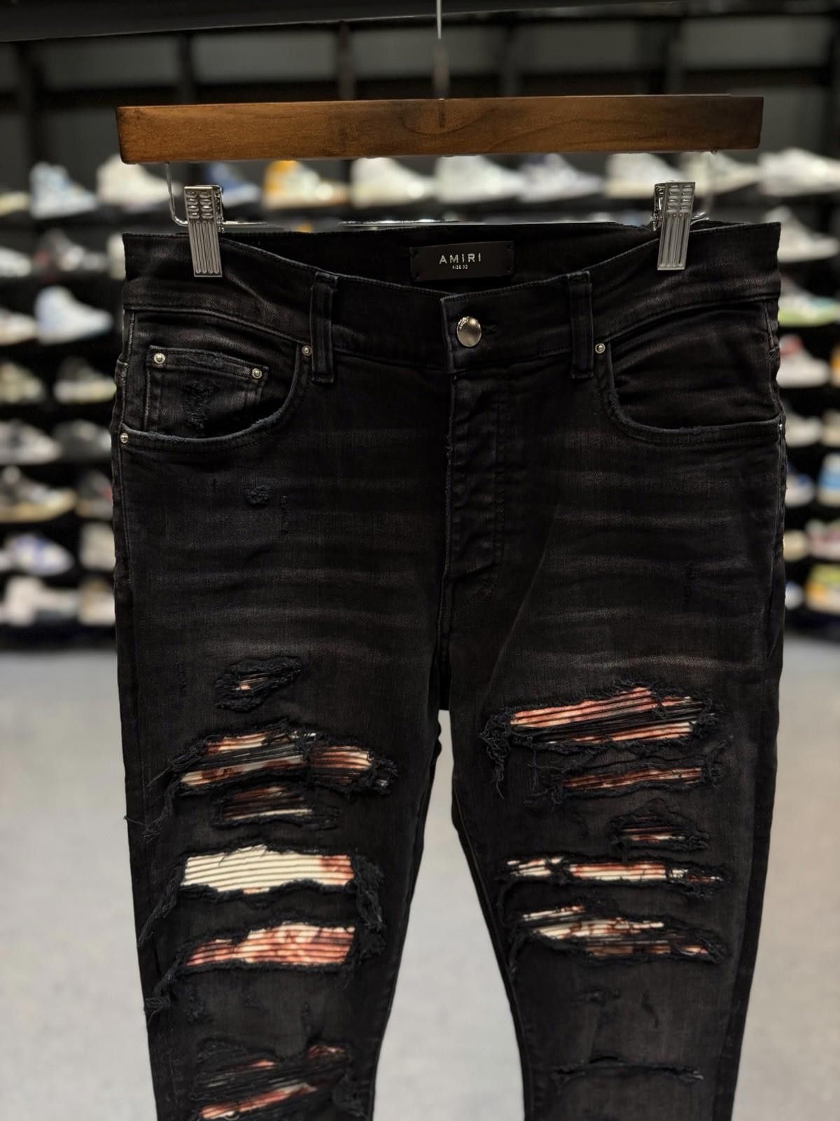 Amiri Size 32- Amiri MX1 Tie Dye Patch Jeans 100% Authentic NEW Size US 31 - 4 Thumbnail