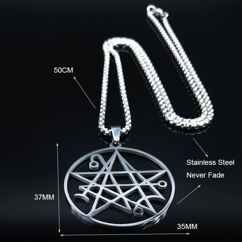 Jewelry Necronomicon Pendant Necklace Emblem Talisman Size ONE SIZE - 7 Thumbnail