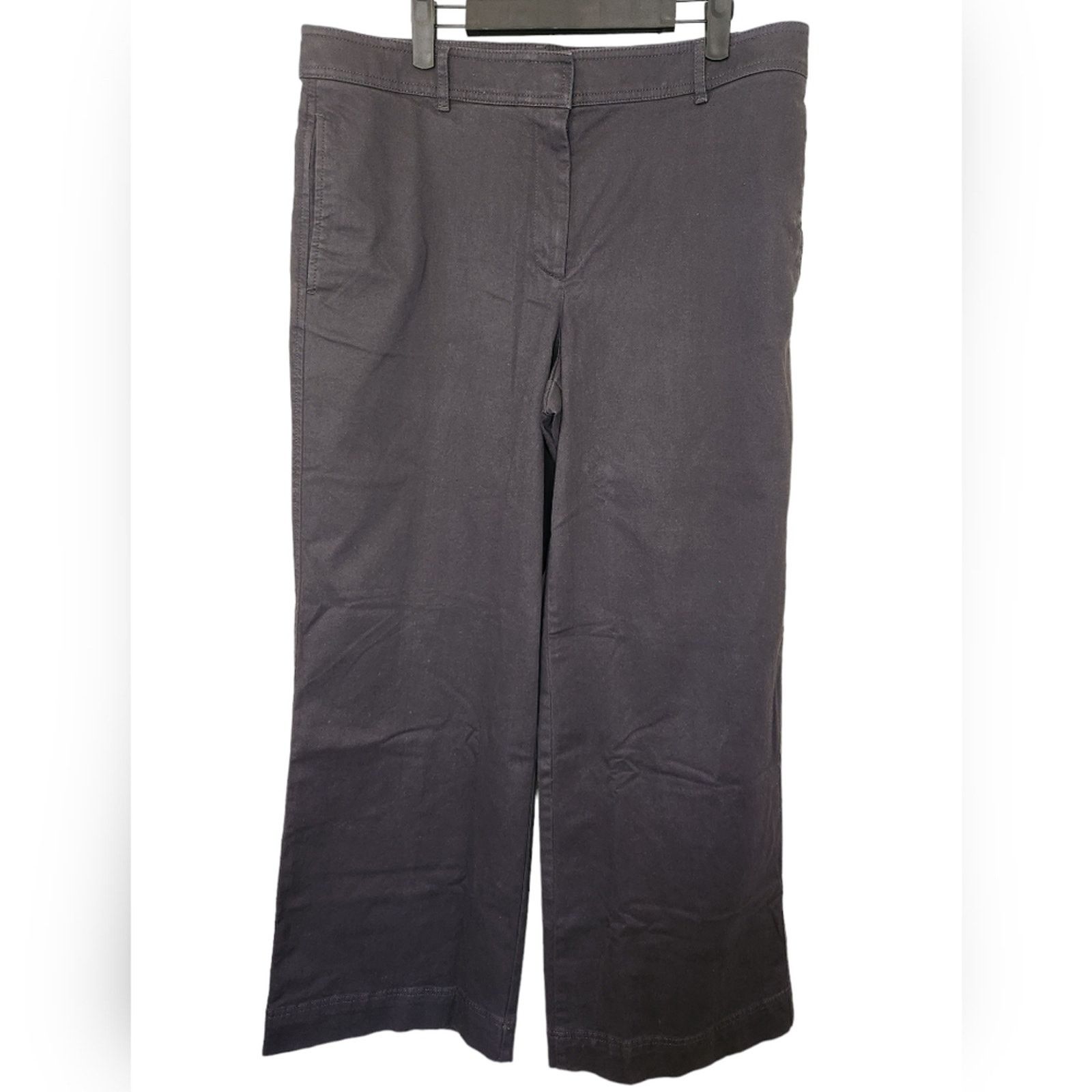 Ann Taylor New Ann Taylor Wide Leg Twill Chino Pants 12 Size 34" / US 12 / IT 48 - 1 Thumbnail