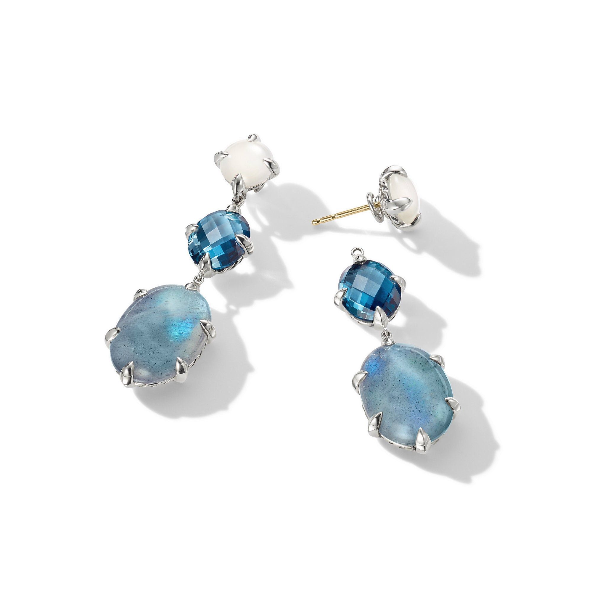 David Yurman o1w1db10525 E14322 Earrings with Topaz & Moonstone Size ONE SIZE - 2 Thumbnail