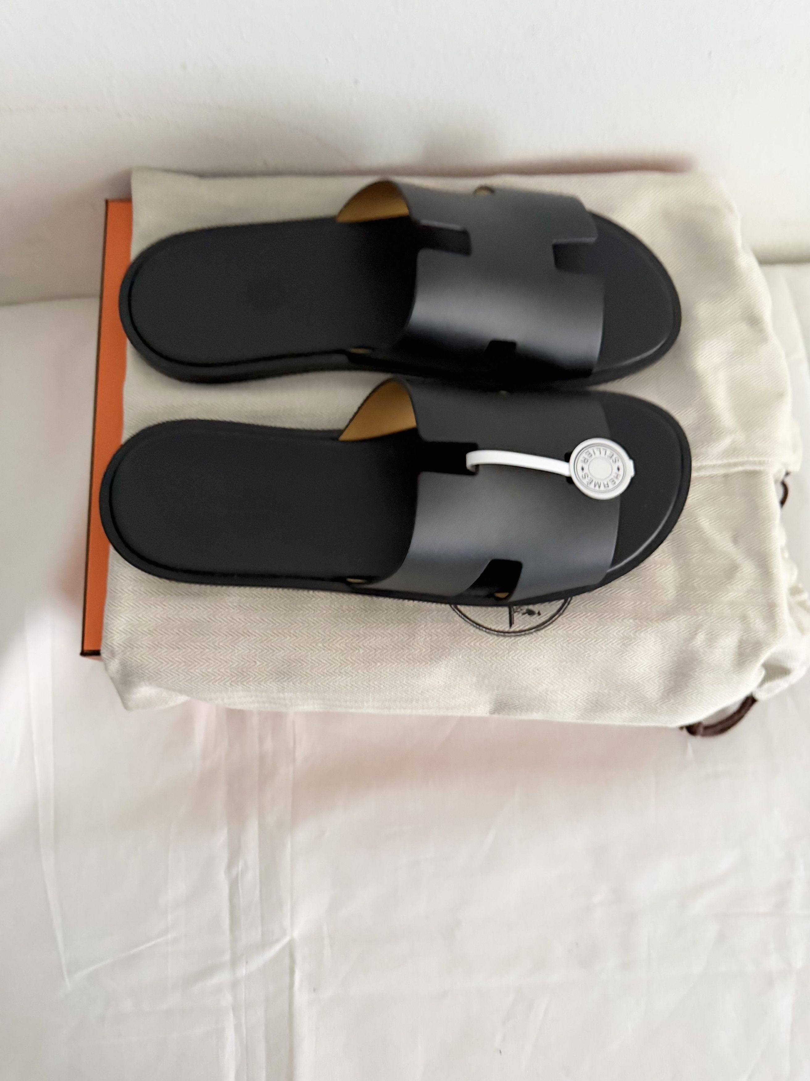Hermes Hermes Izmir Black Calfskin Sandals Size US 9 / EU 42 - 2 Thumbnail