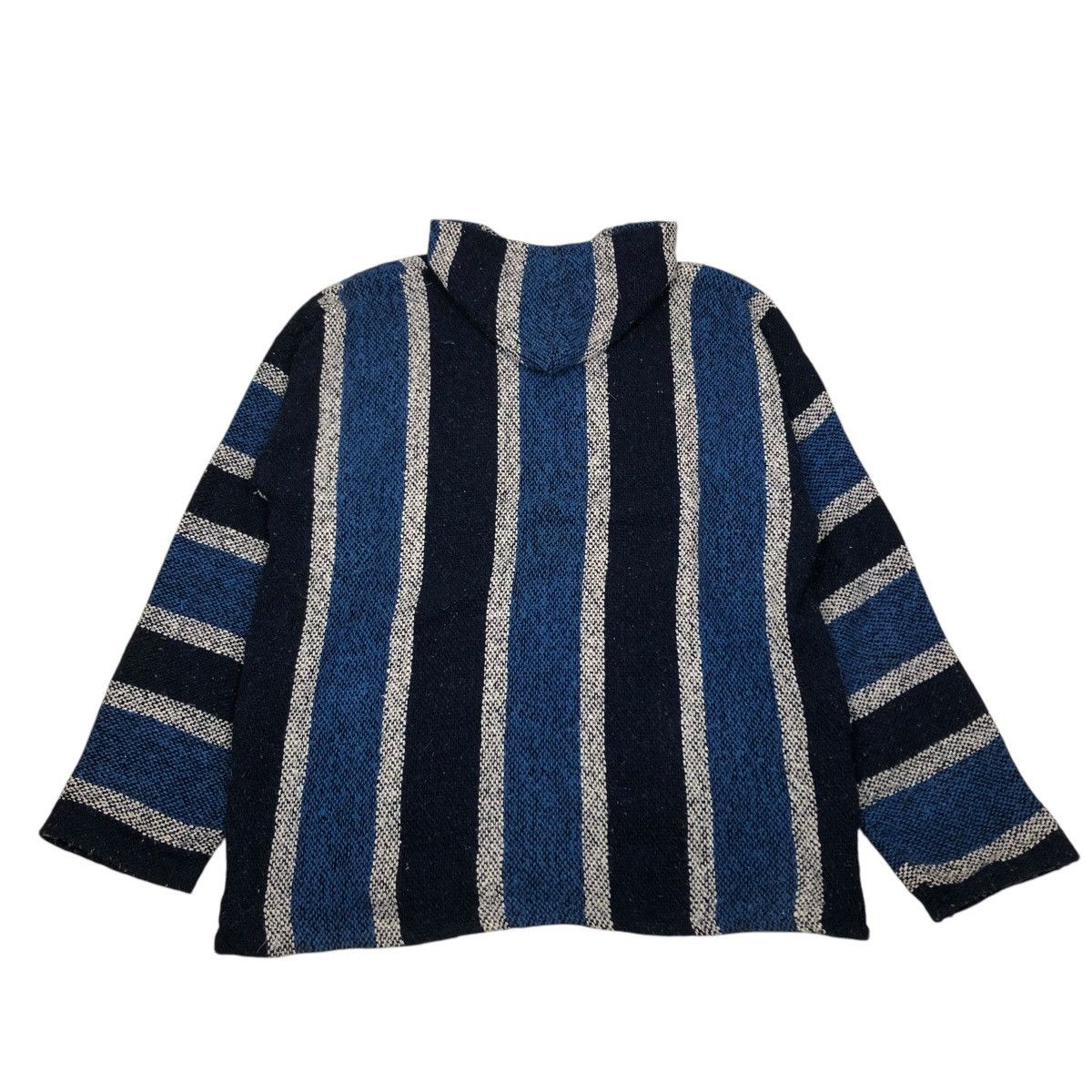 Japanese Brand 🔥VINTAGE BAJA HOODIE STRIPED DESIGN WOOL MEXICO FABRIC Size US XL / EU 56 / 4 - 2 Thumbnail