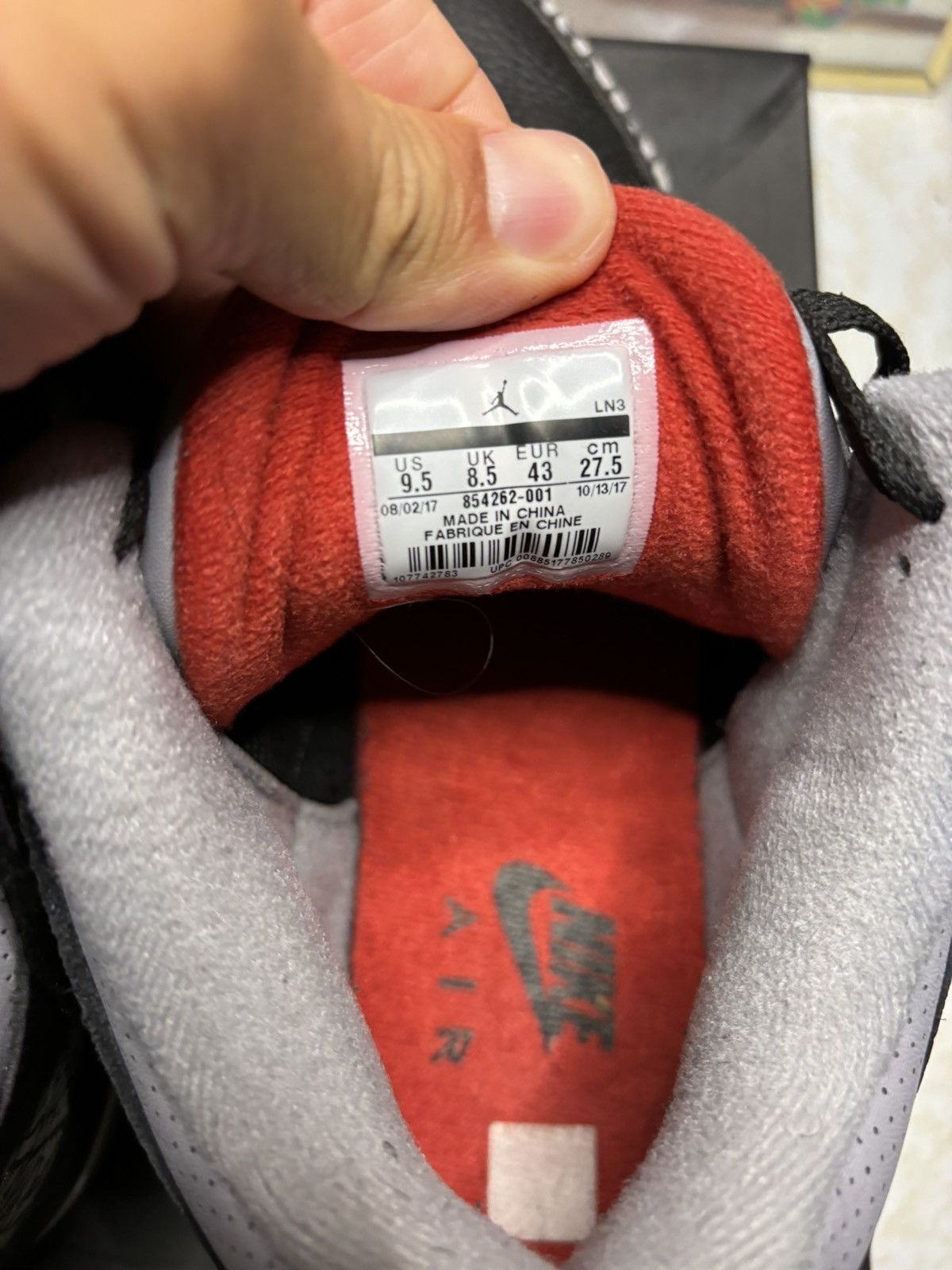 Jordan Brand Jordan 3 Retro Black Cement 2018 Size US 9.5 / EU 42-43 - 6 Thumbnail
