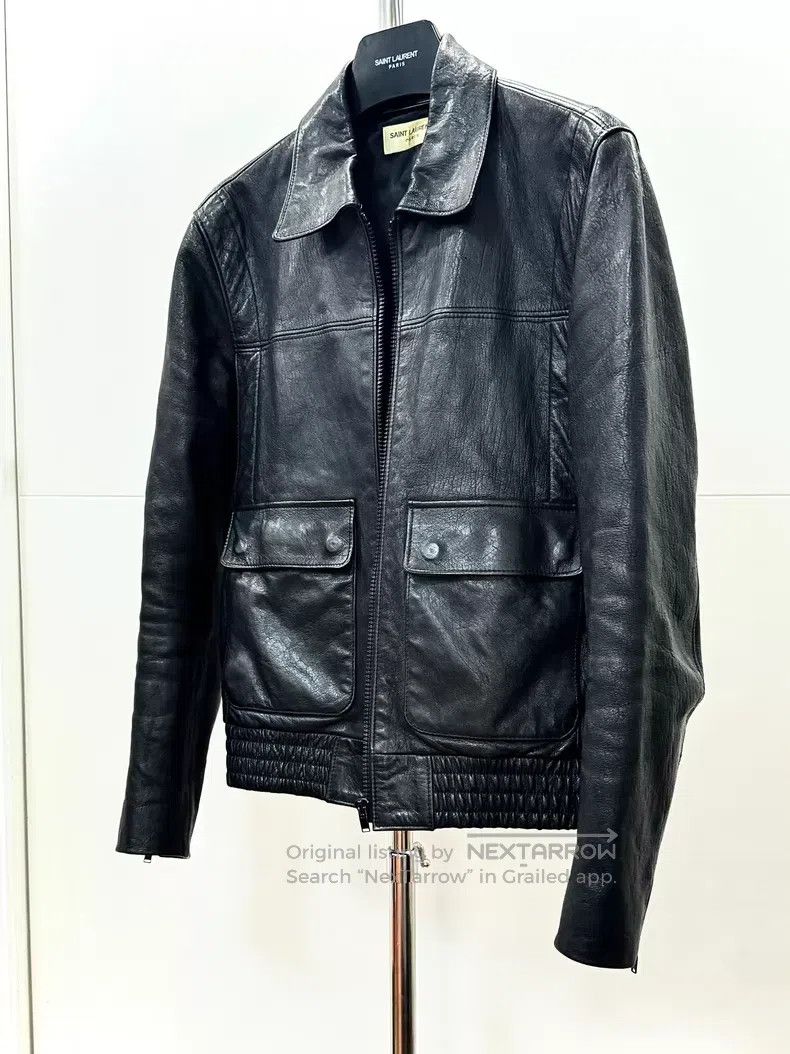 Saint Laurent Paris Saint Laurent Paris Double Pocket Sheepskin Lapel Slim Jac Size US S / EU 44-46 / 1 - 3 Thumbnail